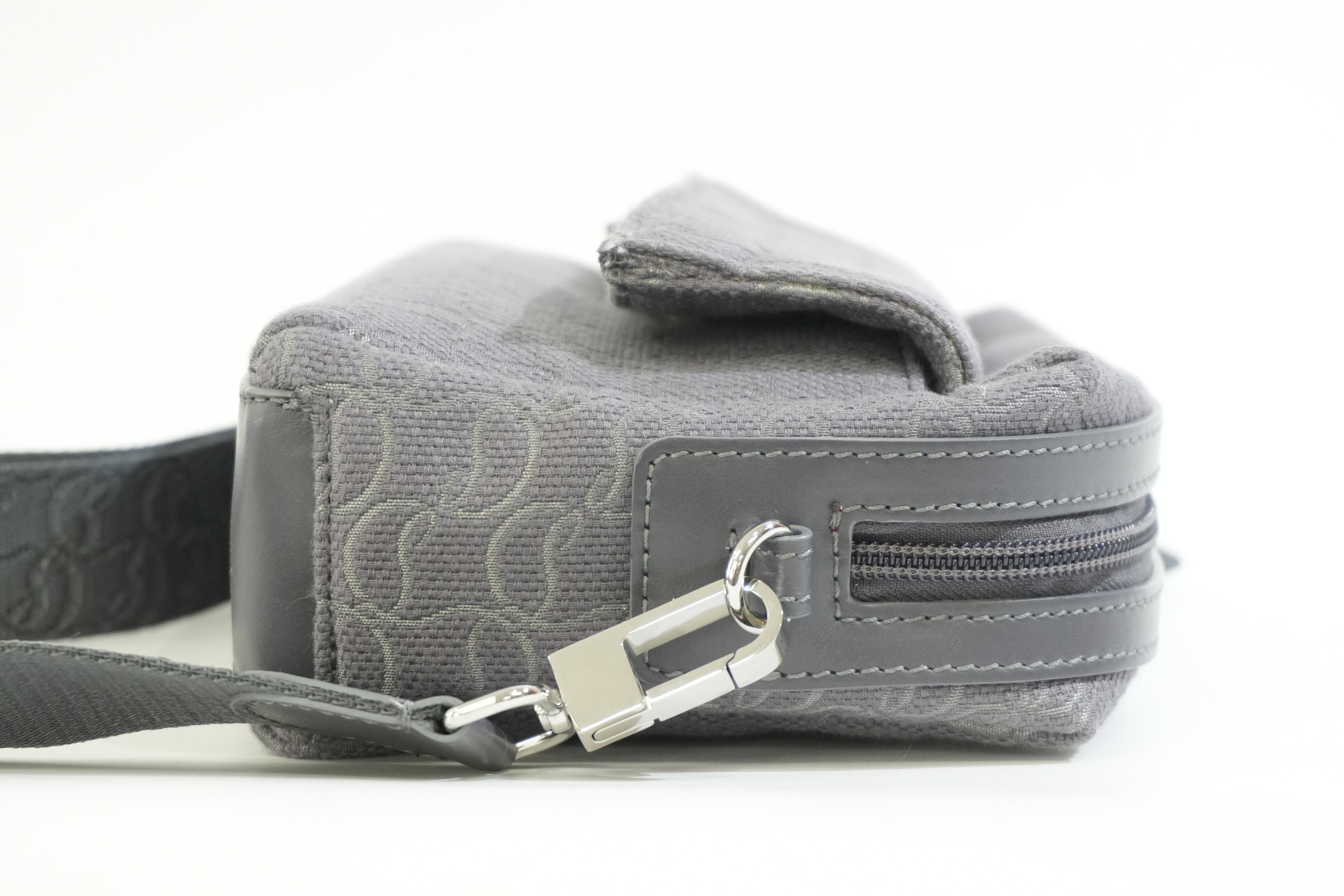 Pre-owned Louboutin Zip N Flap Crossbody Bag Gray