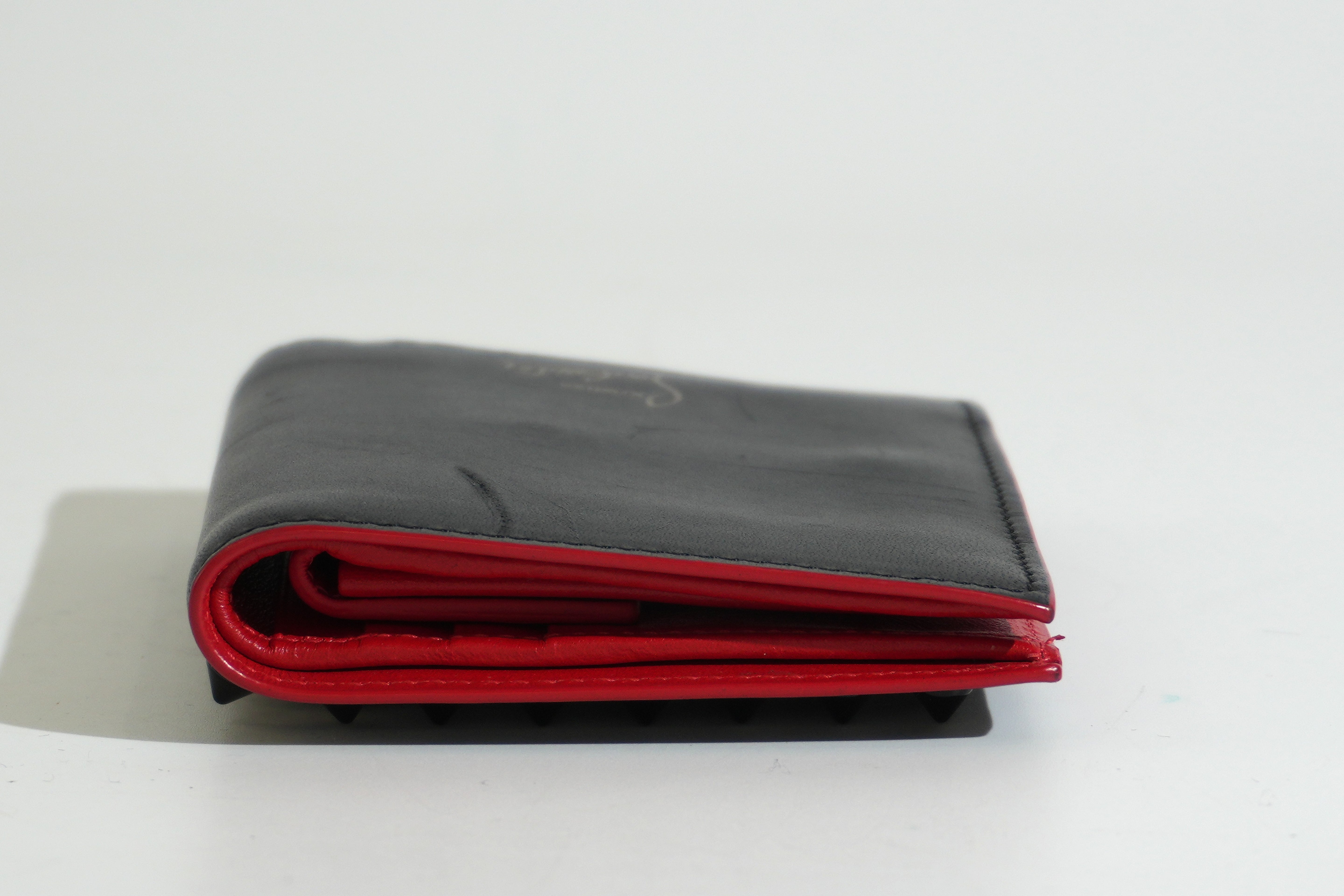 Pre-owned Louboutin Compact Wallet Black