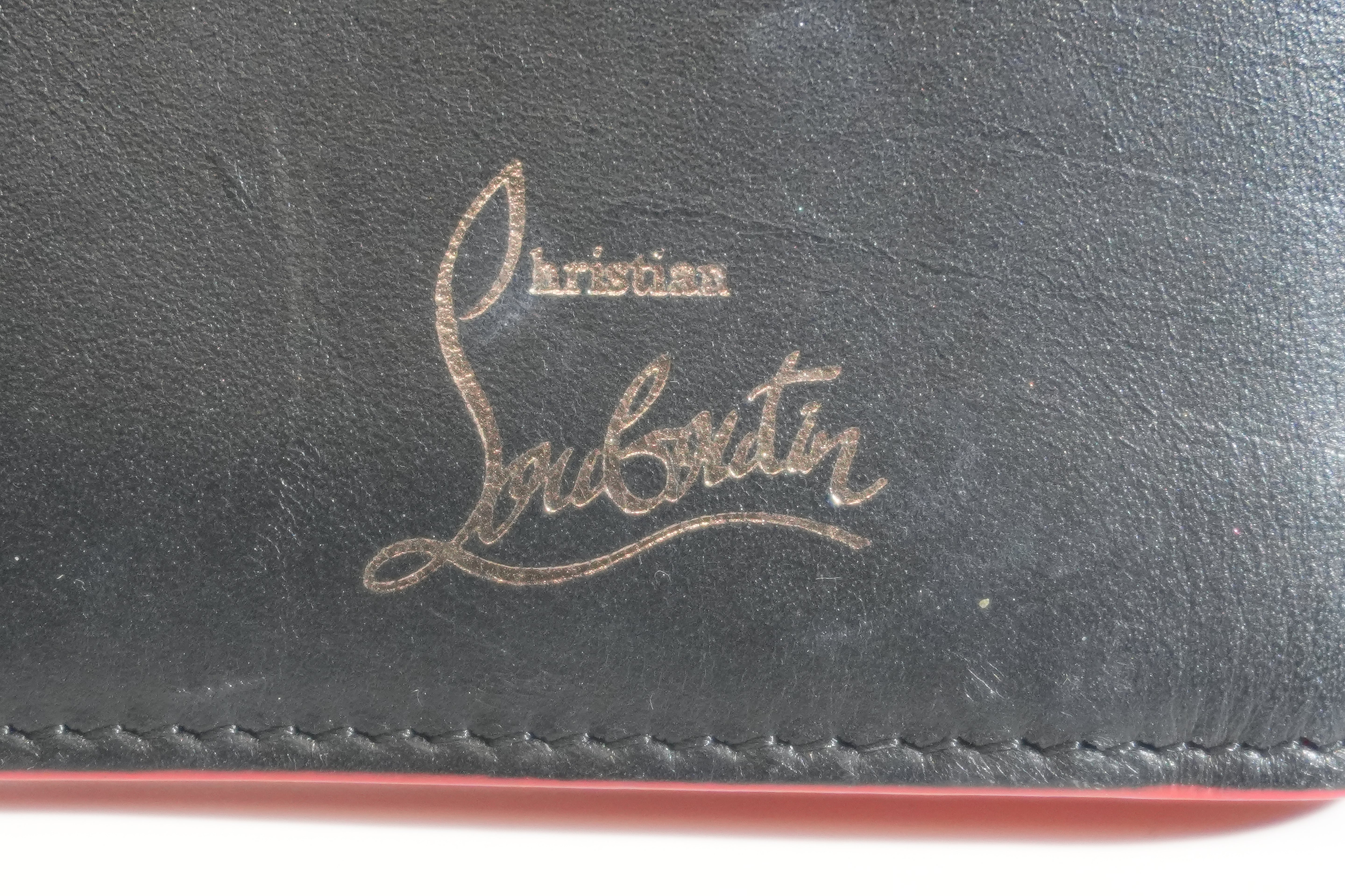 Pre-owned Louboutin Compact Wallet Black