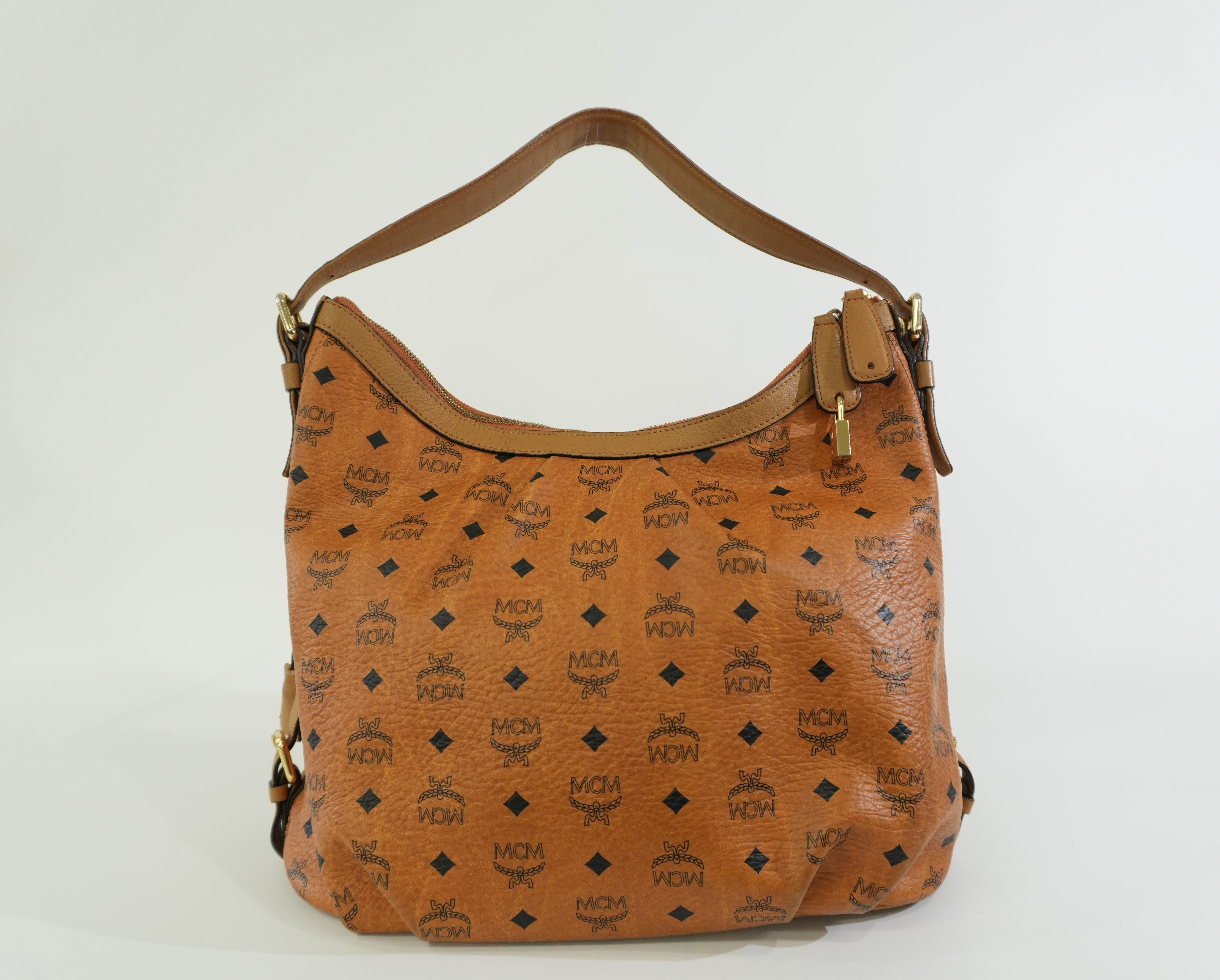 Pre-owned MCM Hobo Shoulder Bag Cognac