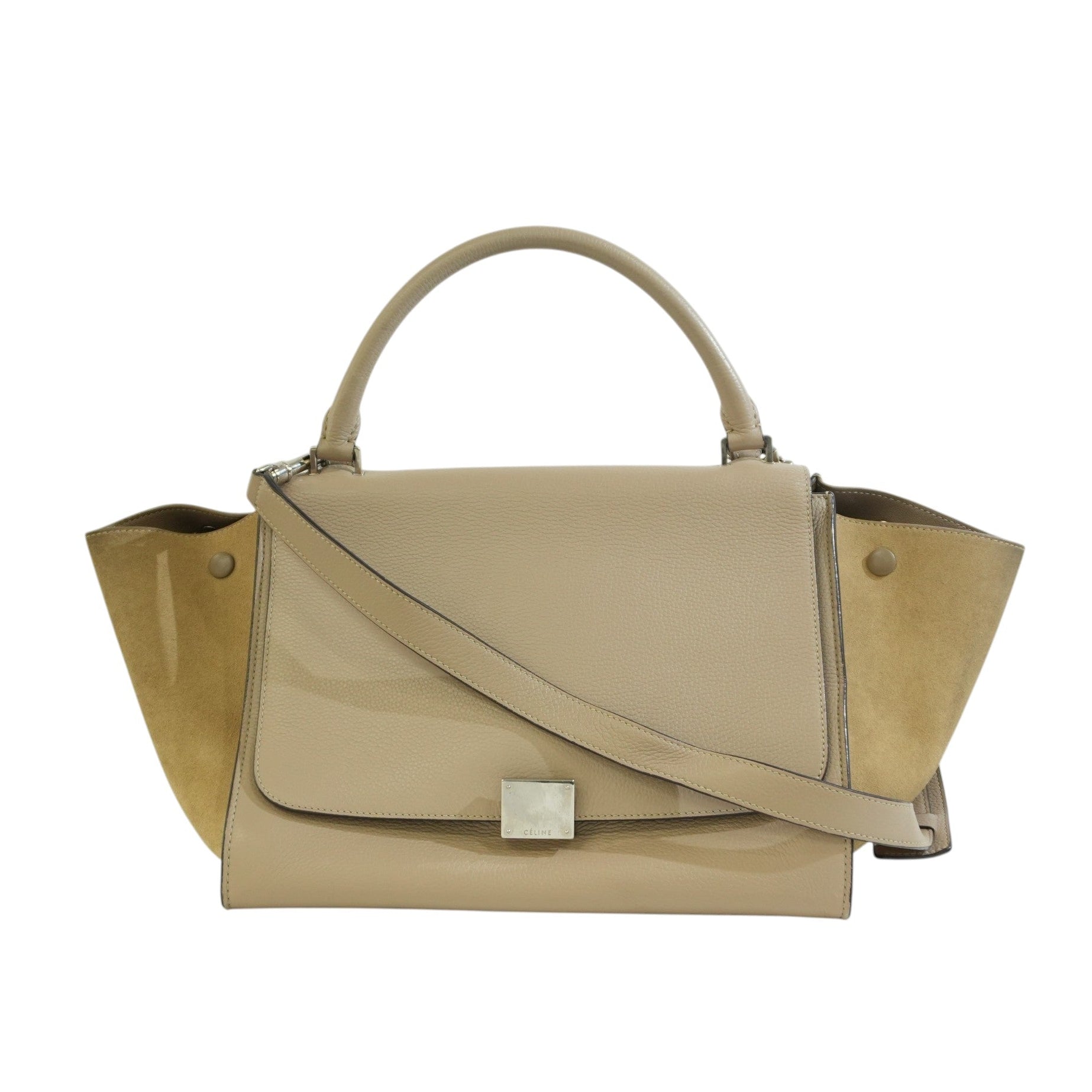 Pre-owned Celine Two Way Luggage Shoulder Bag Beige