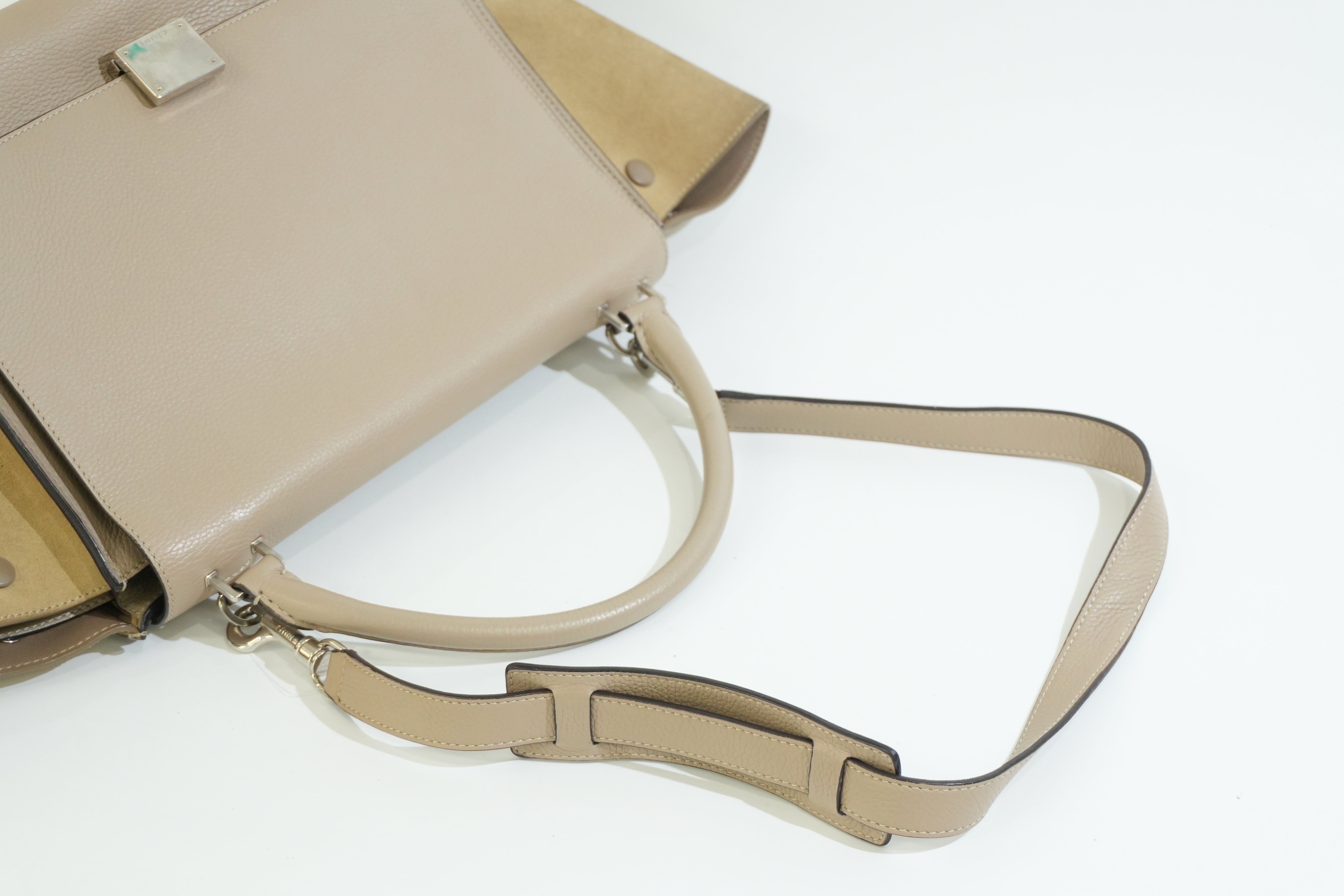Pre-owned Celine Two Way Luggage Shoulder Bag Beige