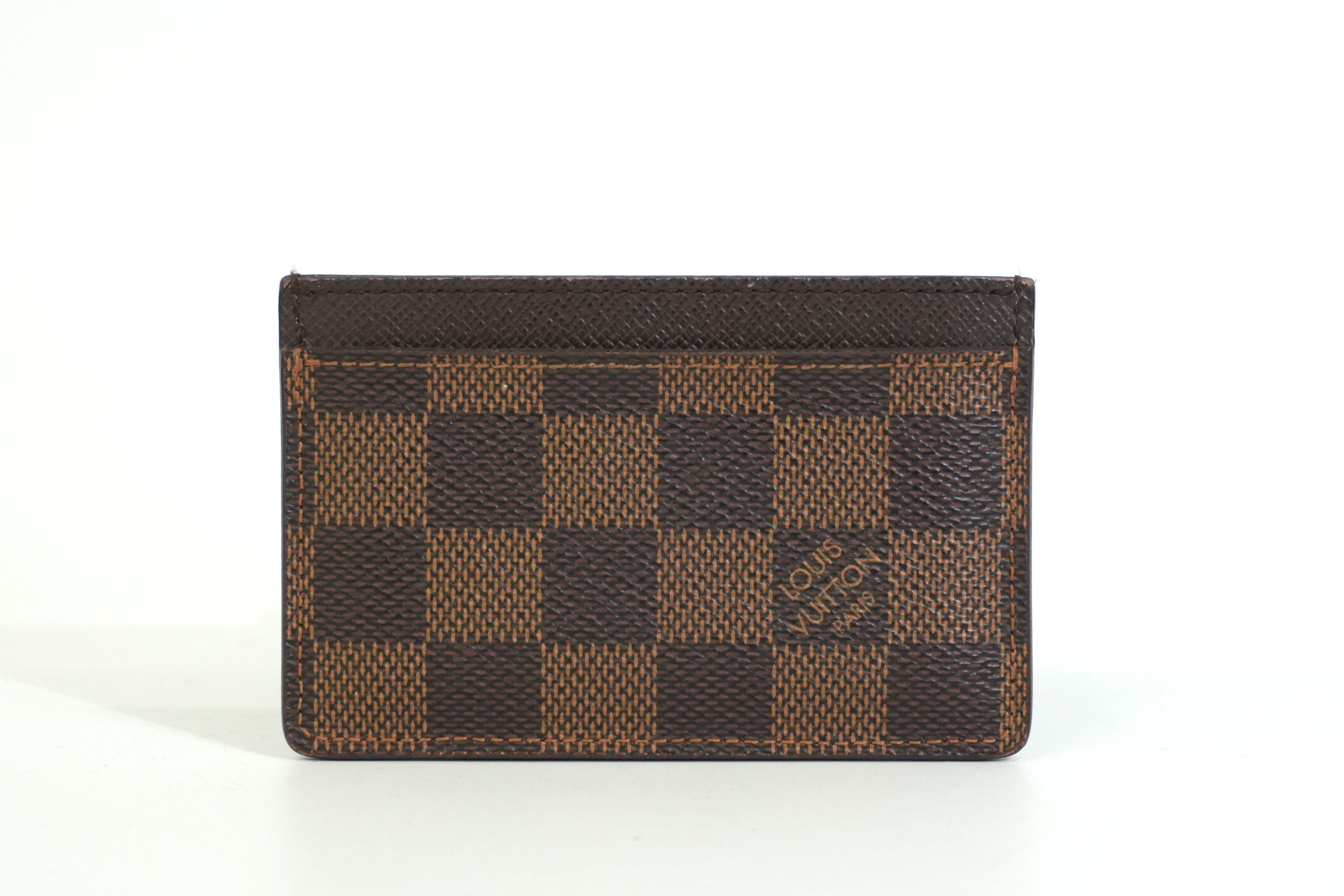 Pre-owned Louis Vuitton Damier Ebene Card Case