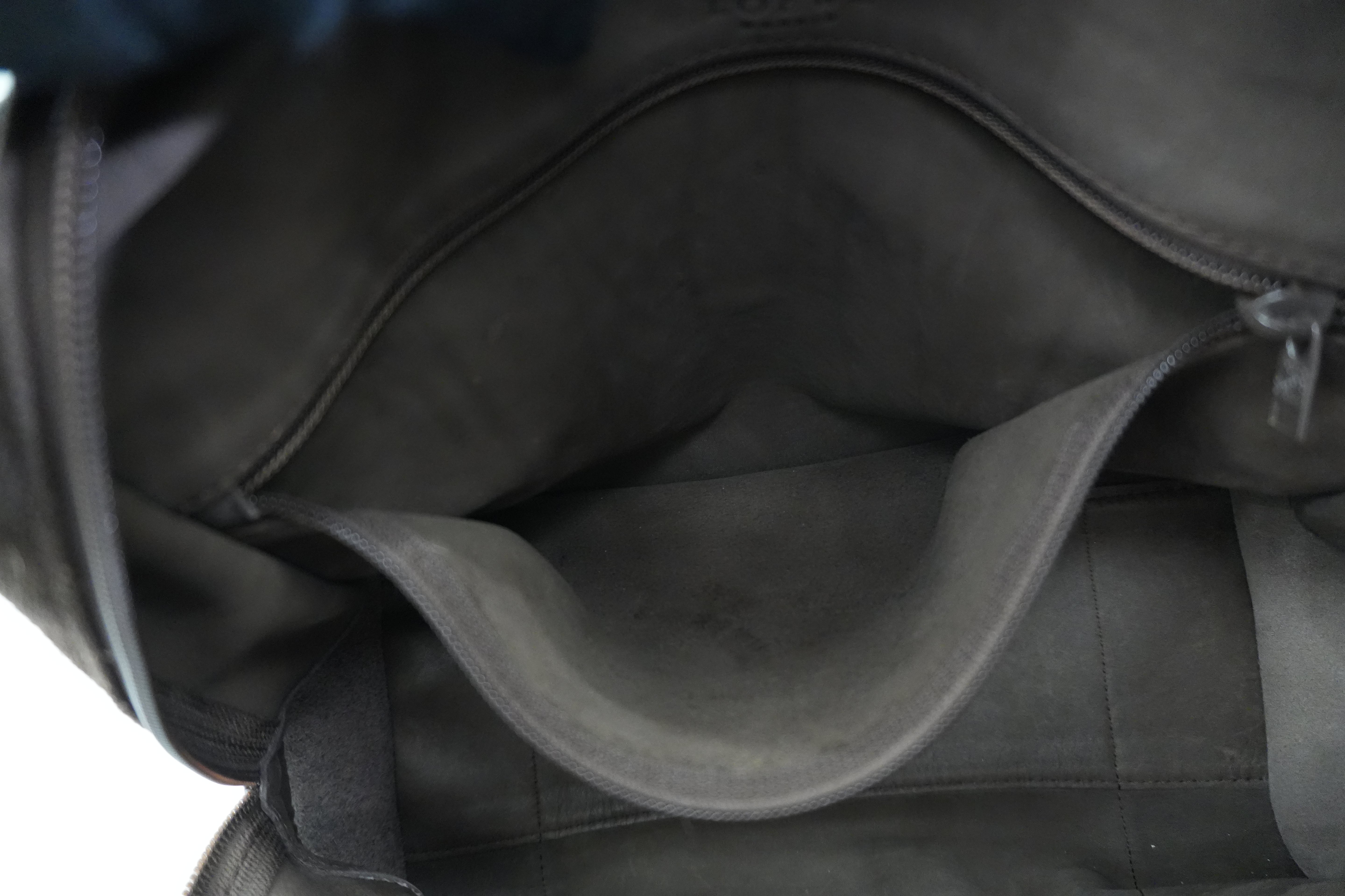 Pre-owned Loewe Suede Leather Anagram Amazona Handbag Brown