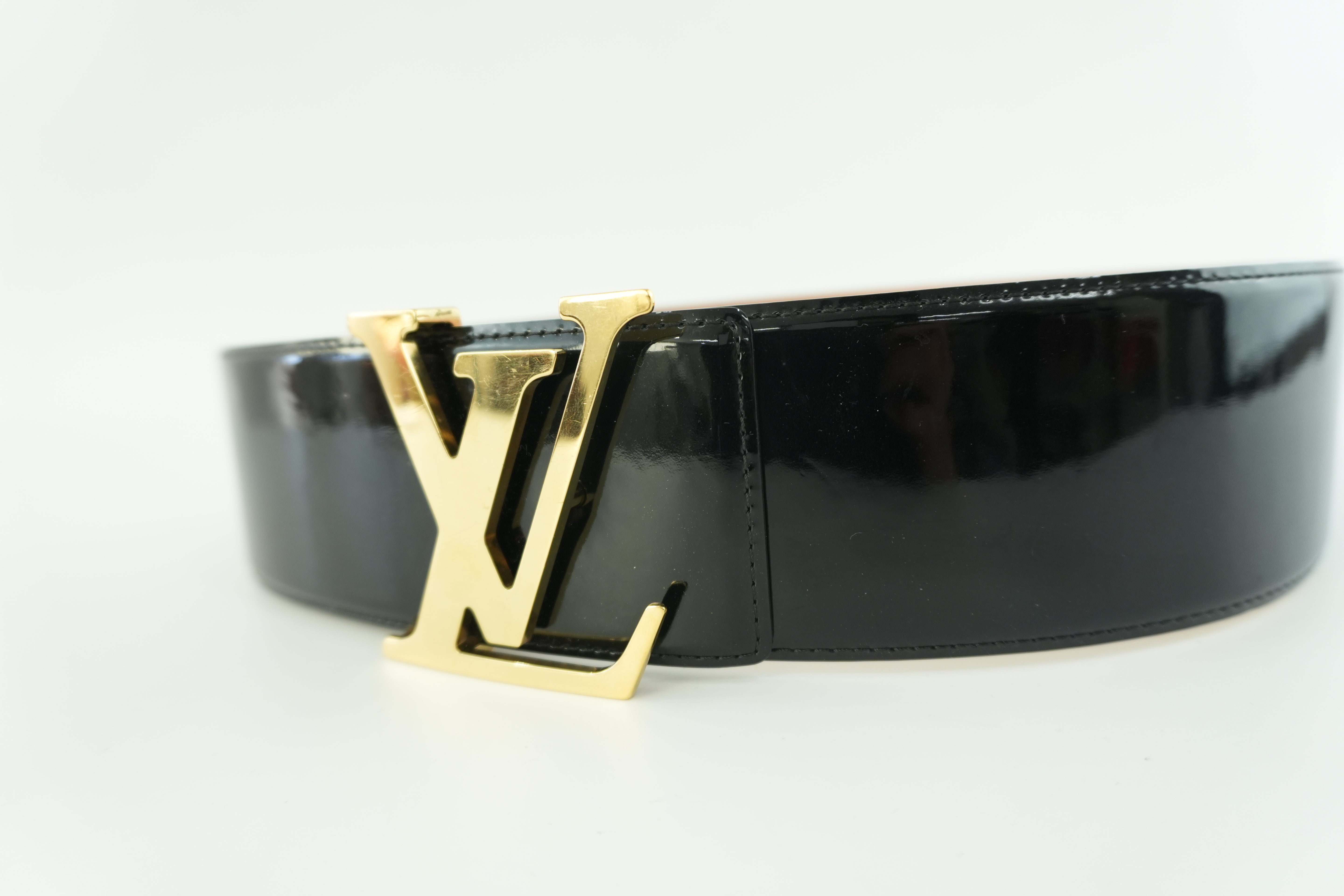 Louis Vuitton Patent Belt Black Used