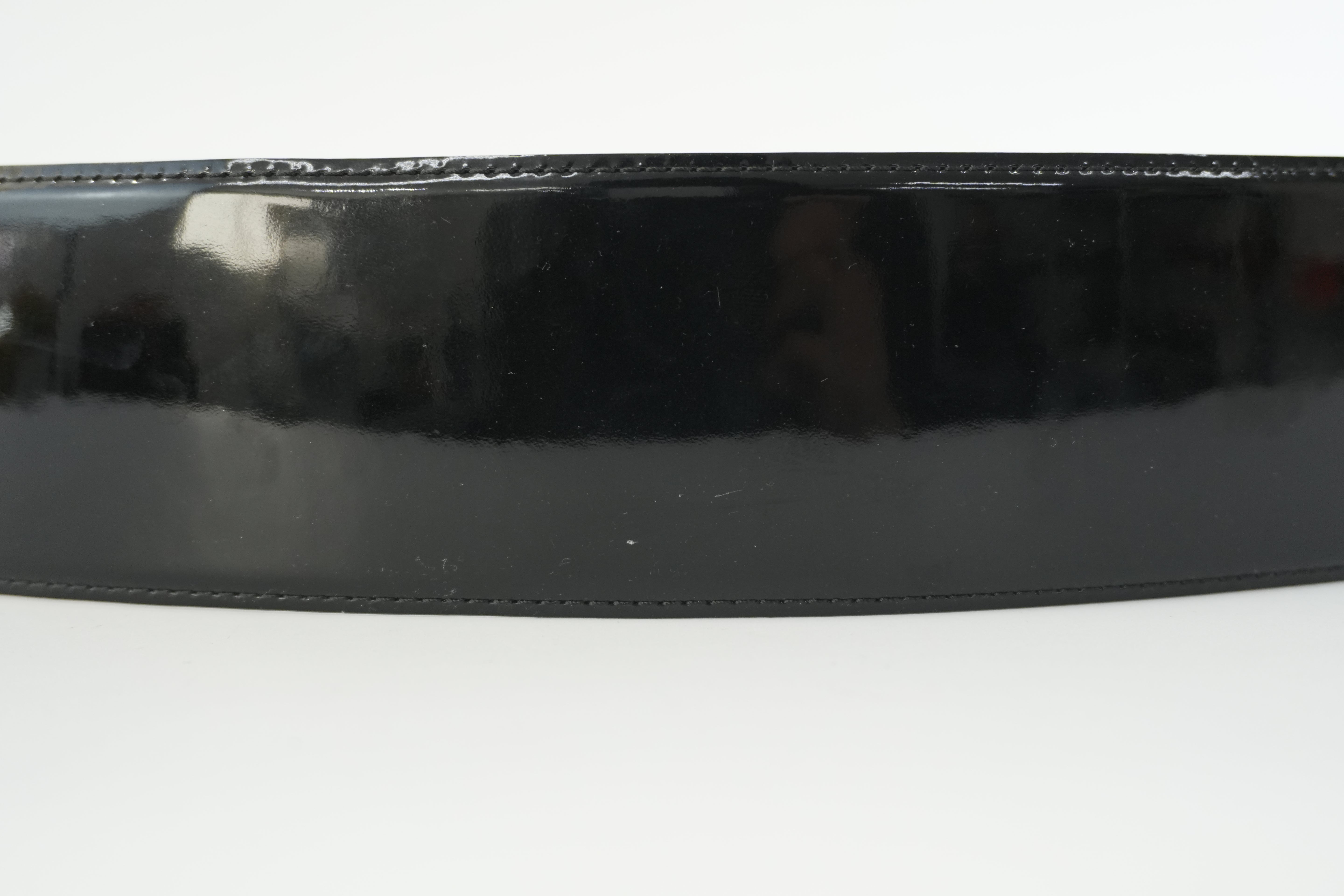 Louis Vuitton Patent Belt Black Used