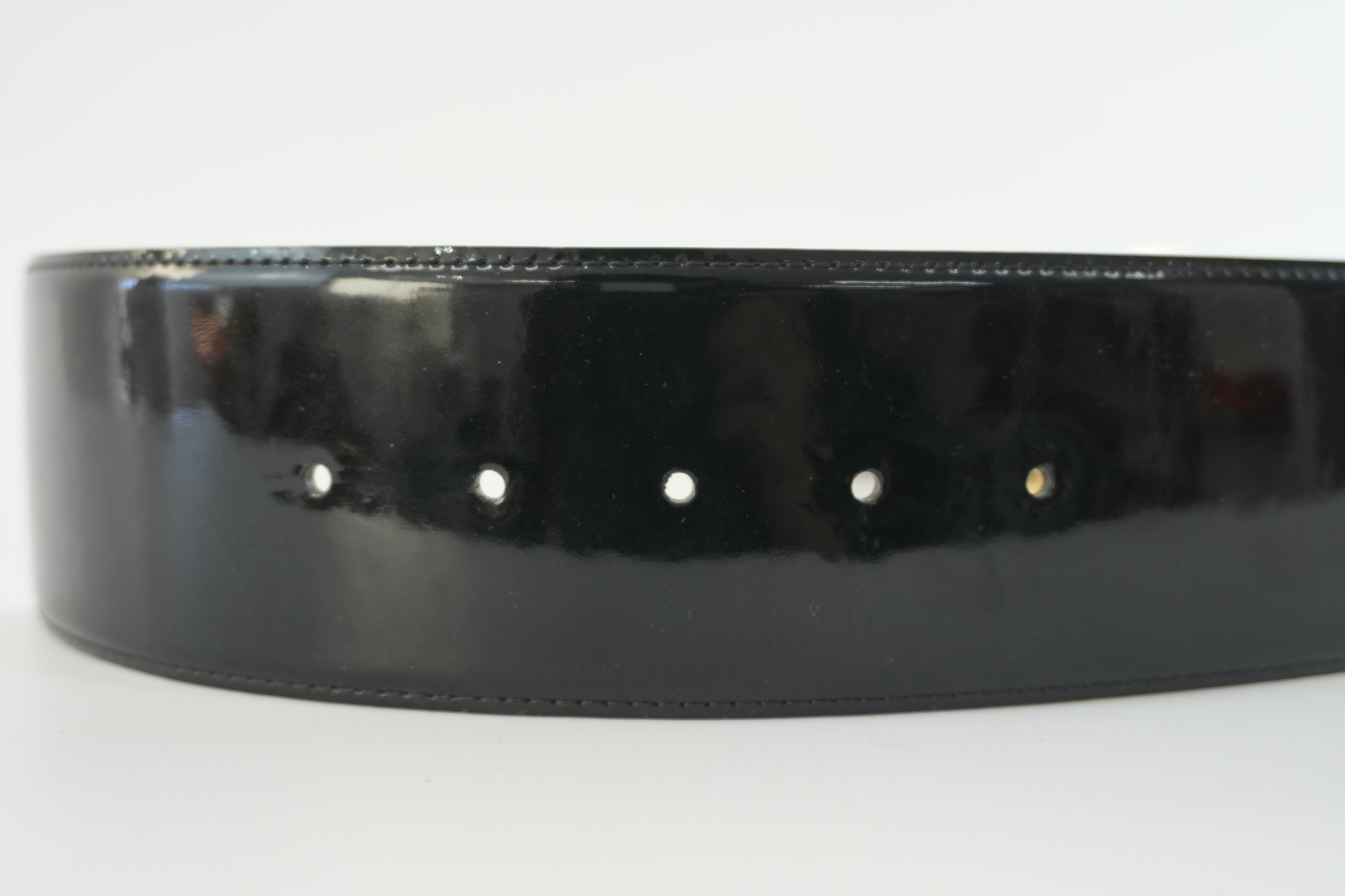 Louis Vuitton Patent Belt Black Used