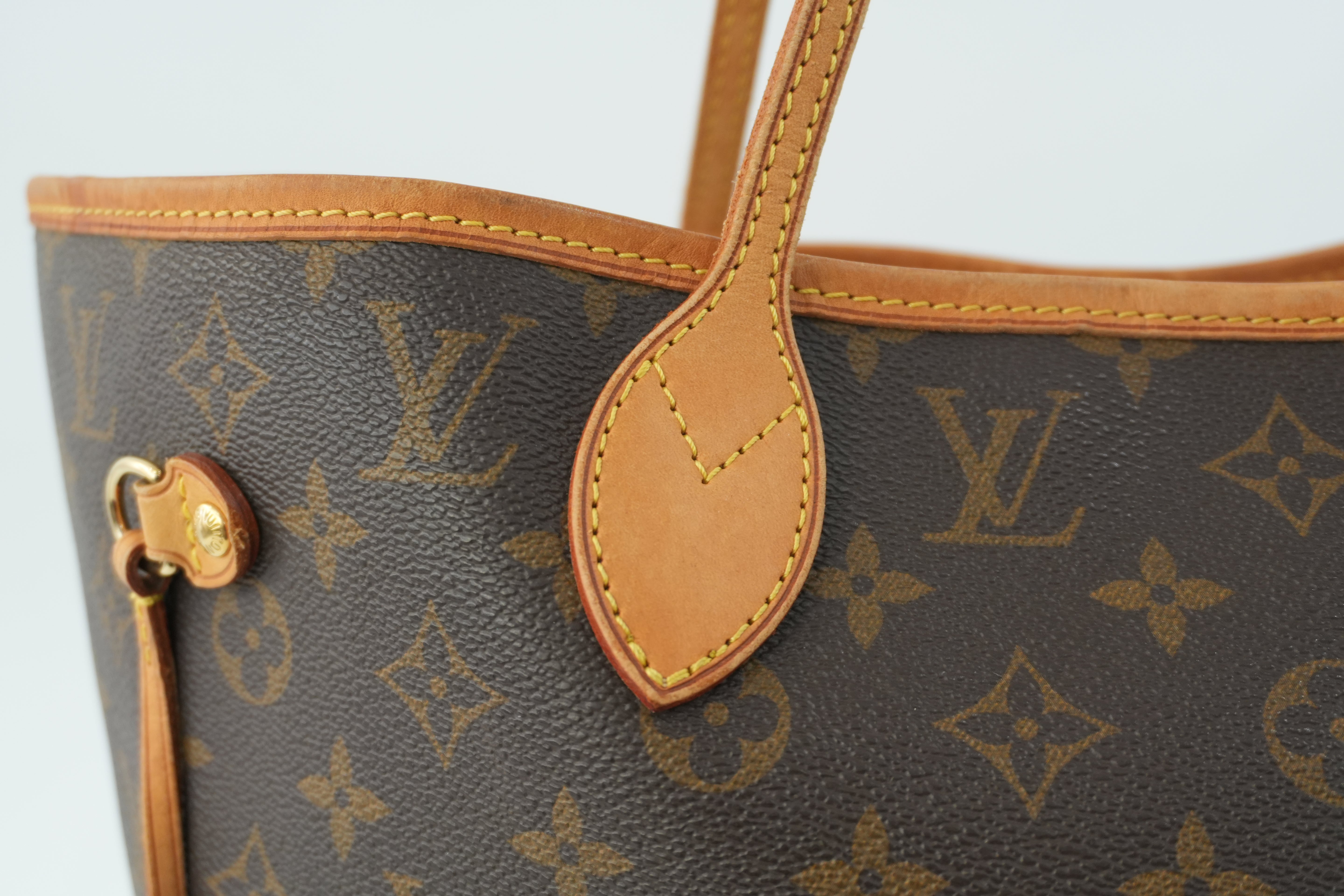 Louis Vuitton Monogram Neverfull MM Shoulder Tote Bag Used