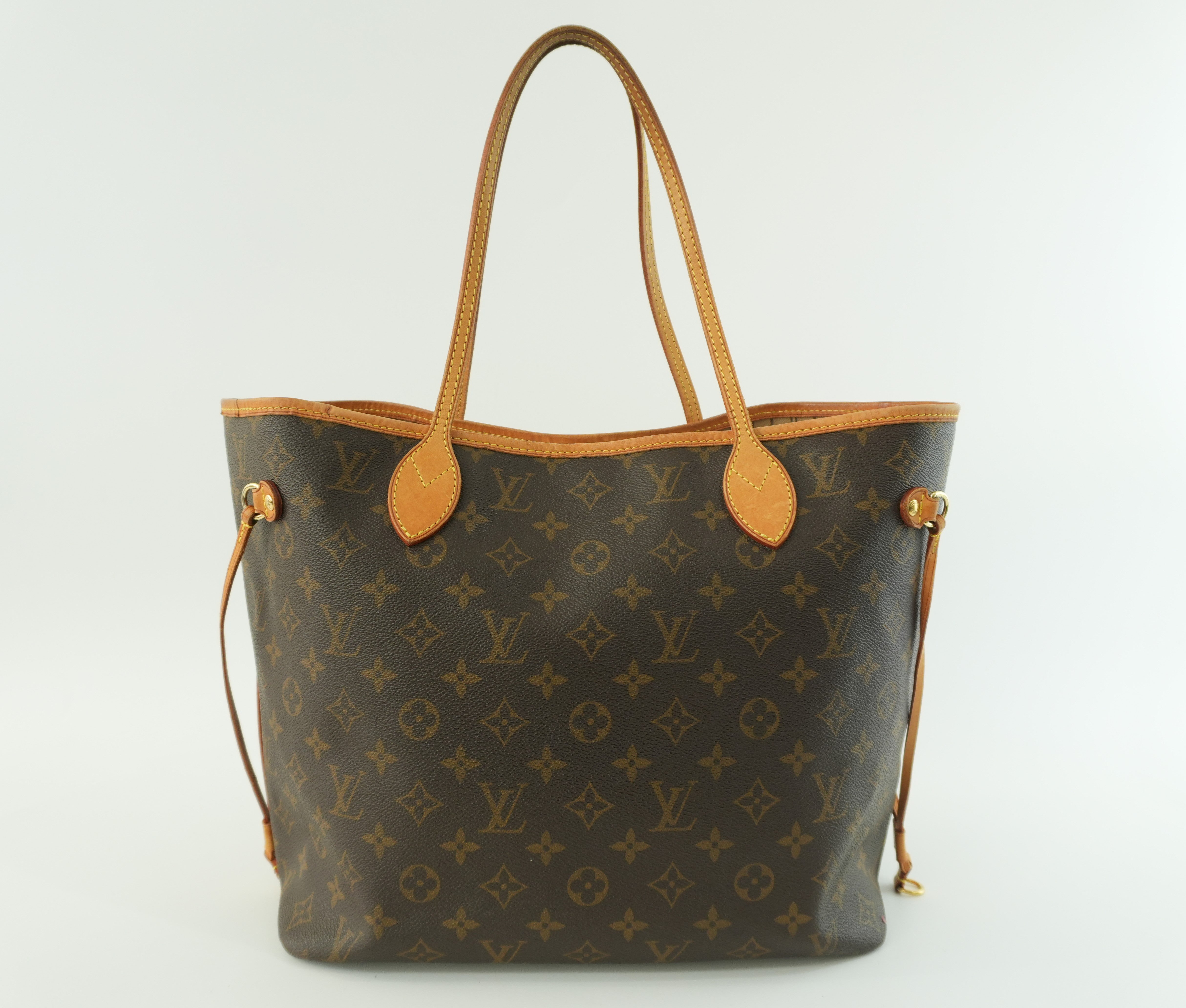 Louis Vuitton Monogram Neverfull MM Shoulder Tote Bag Used