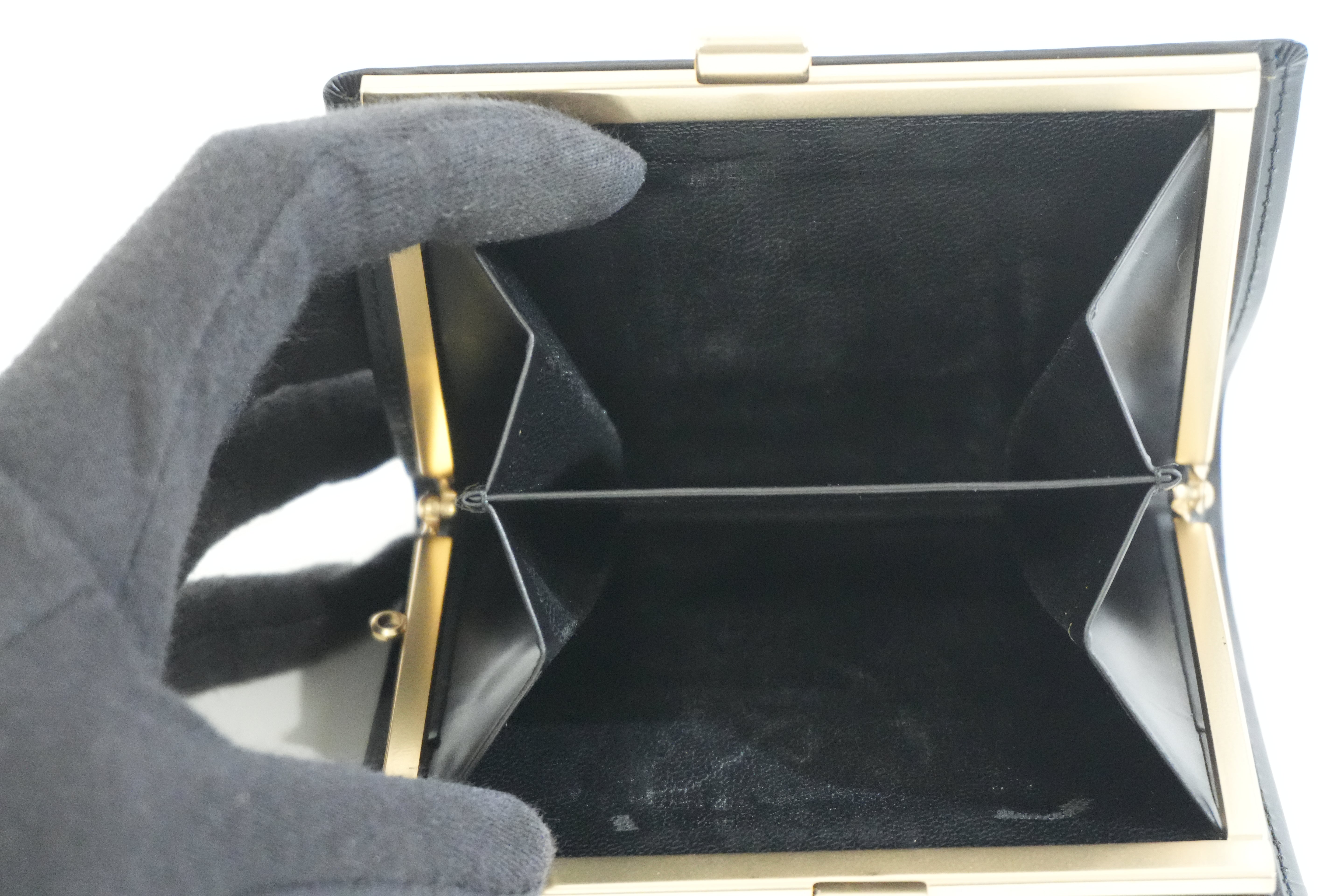 Pre-owned Burberry Compact Wallet Black