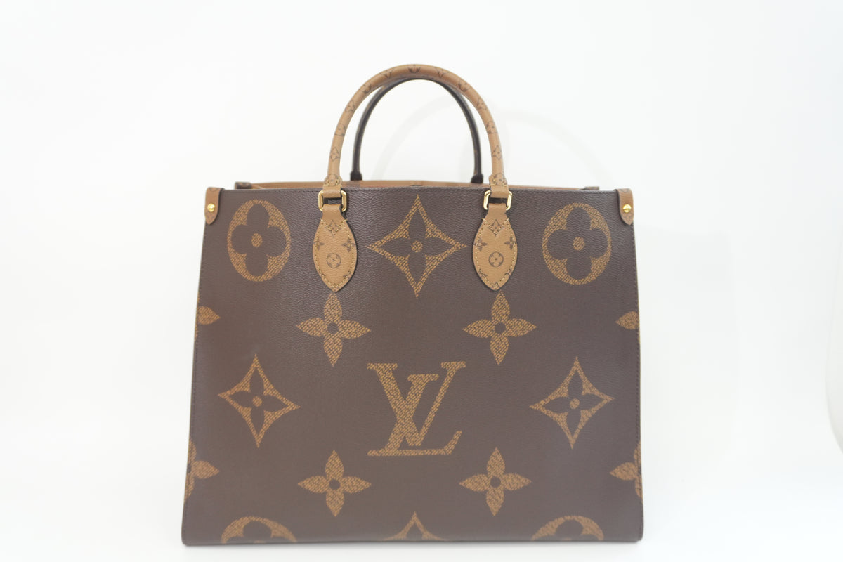 Pre-Owned Louis Vuitton Reverse Monogram On The Go Gm Tote Bag