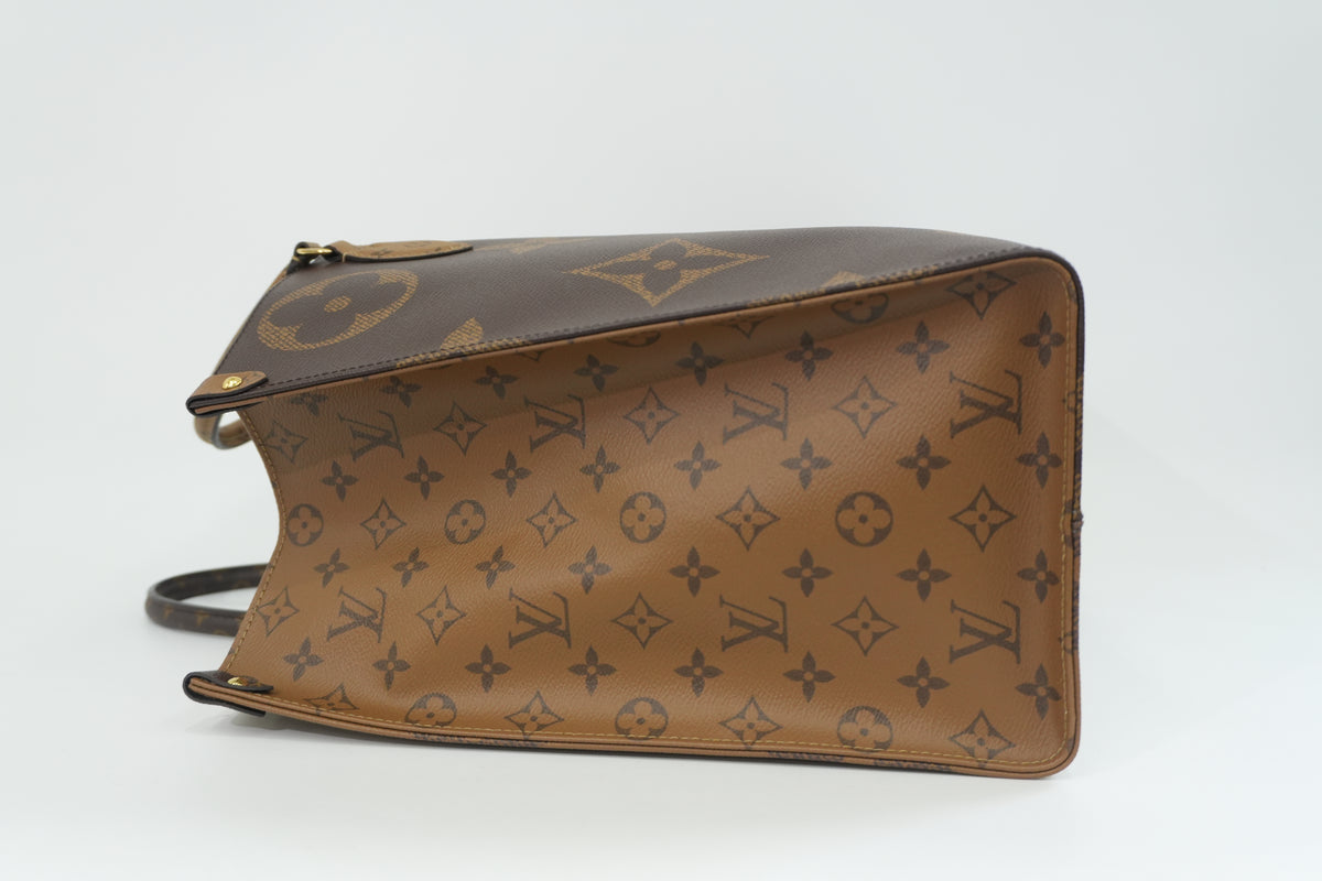 Pre-Owned Louis Vuitton Reverse Monogram On The Go Gm Tote Bag