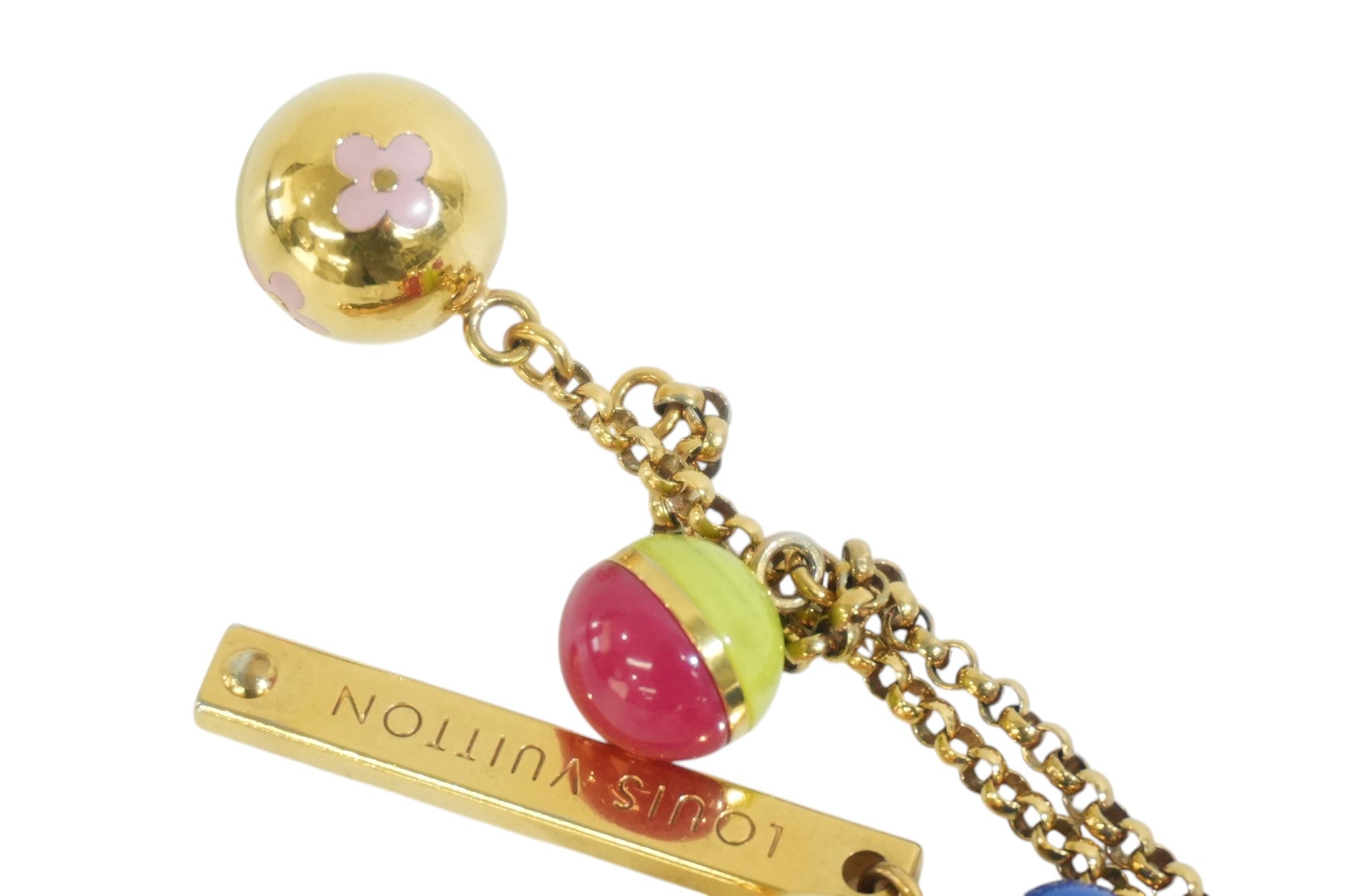 Per-owned Louis Vuitton Bag Charm Multicolor