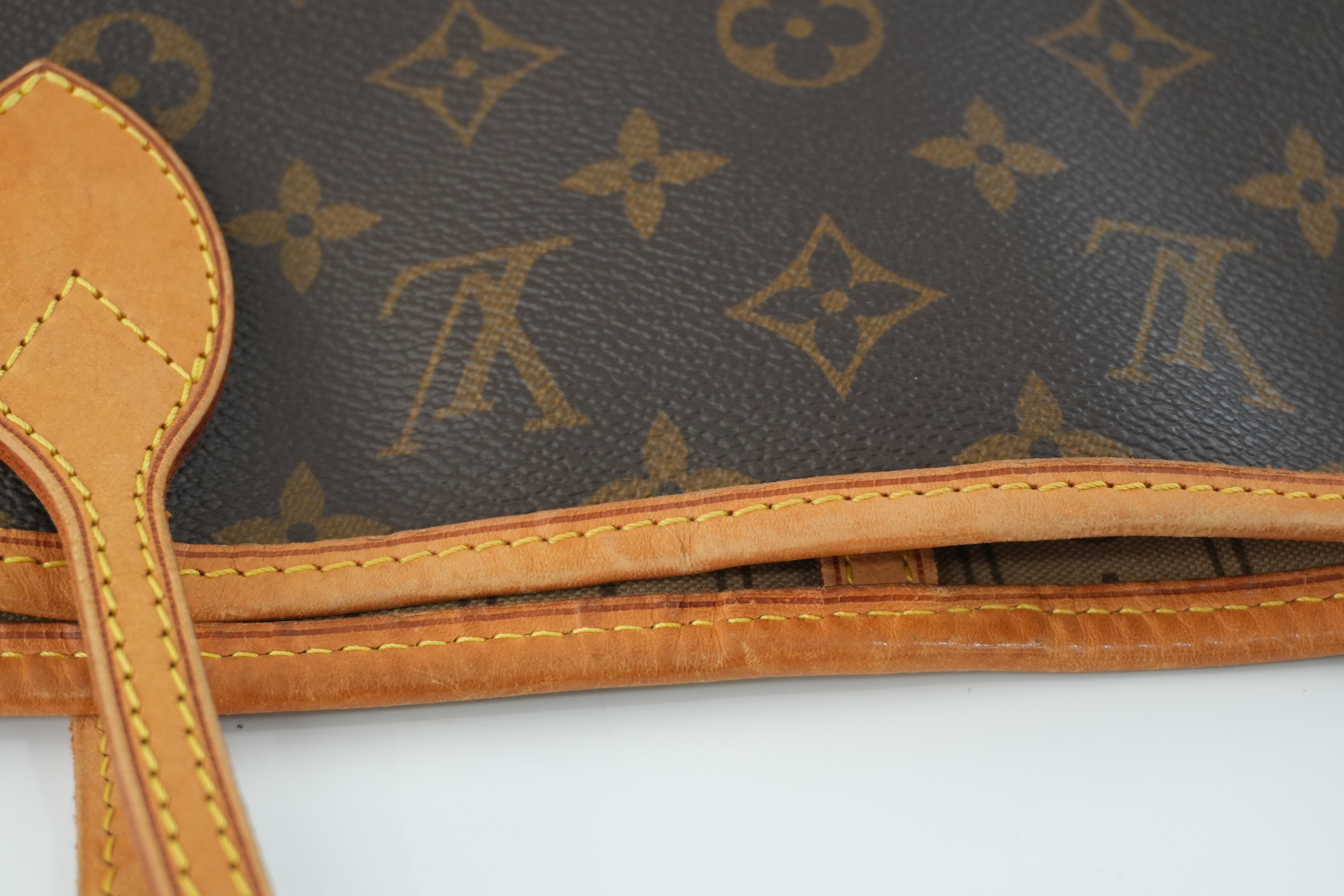 Louis Vuitton Monogram Neverfull MM Shoulder Tote Bag Used