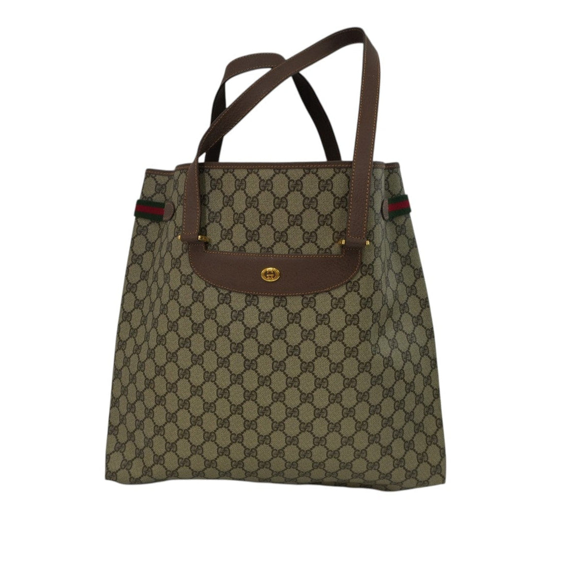 Pre-Owned GucciSima Vertical Tote Bag Brown