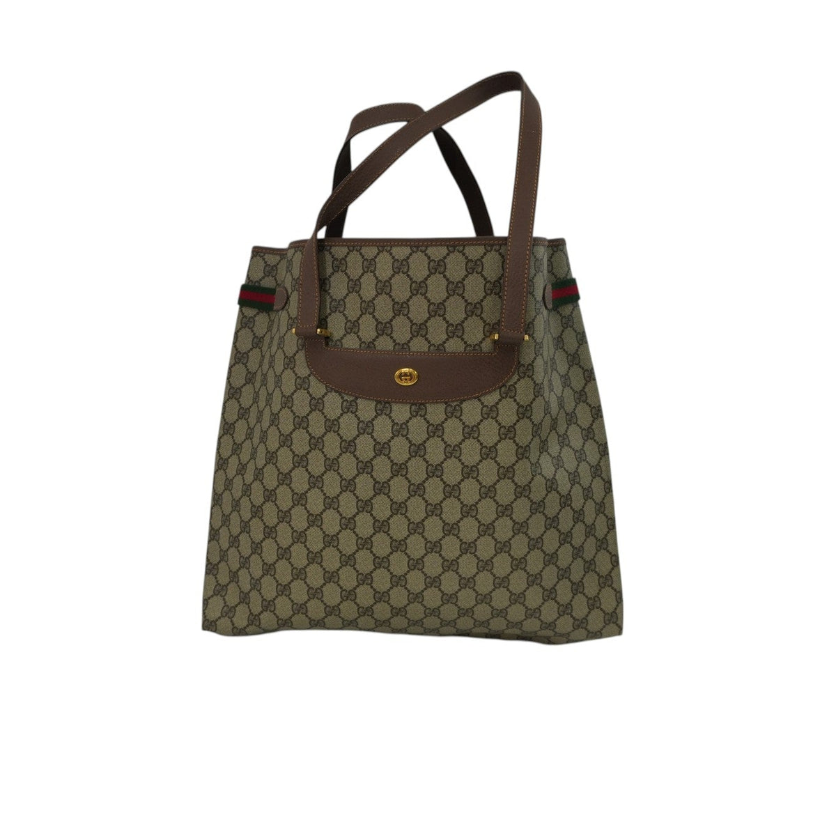 Pre-Owned GucciSima Vertical Tote Bag Brown