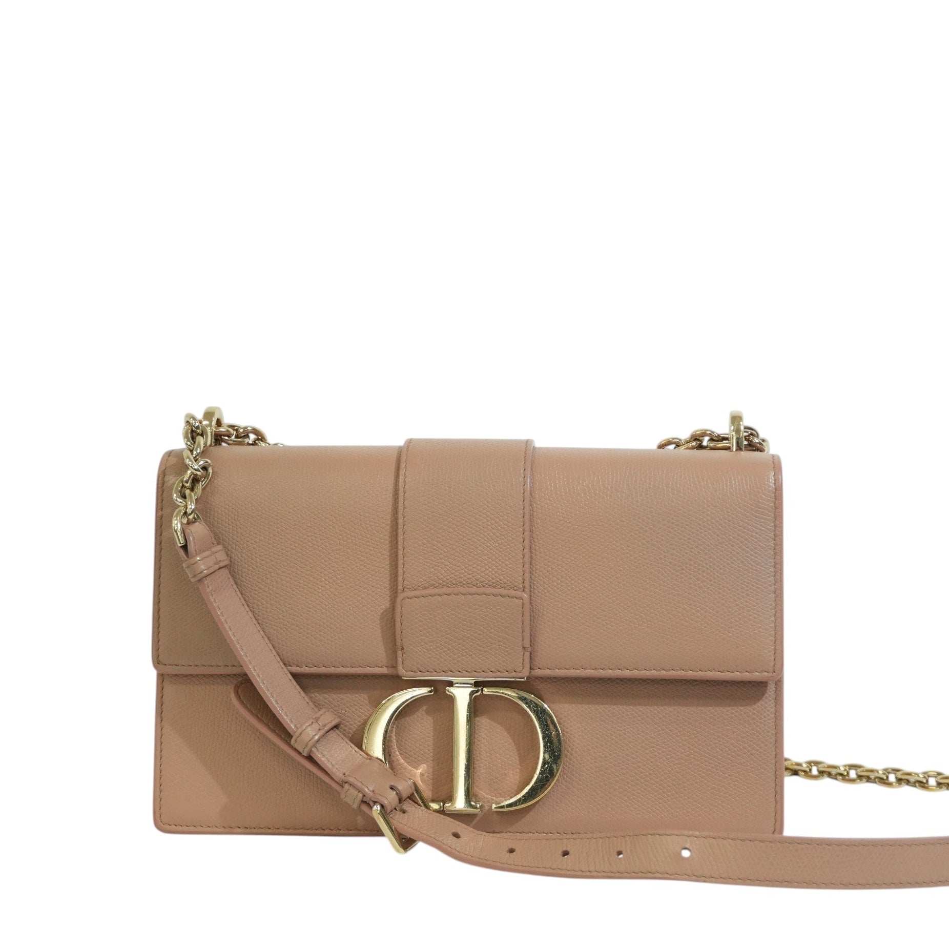 Pre-owned Dior 30 Montaigne Chain Bag Pink