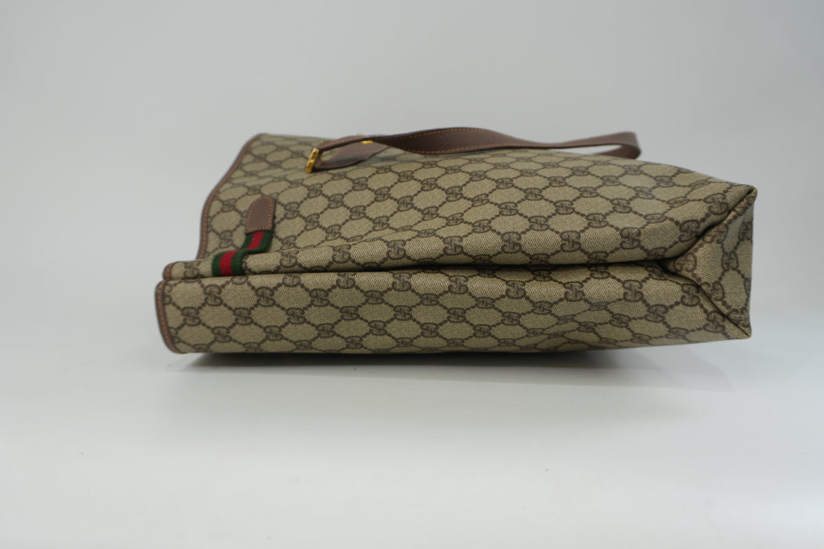 Pre-Owned GucciSima Vertical Tote Bag Brown