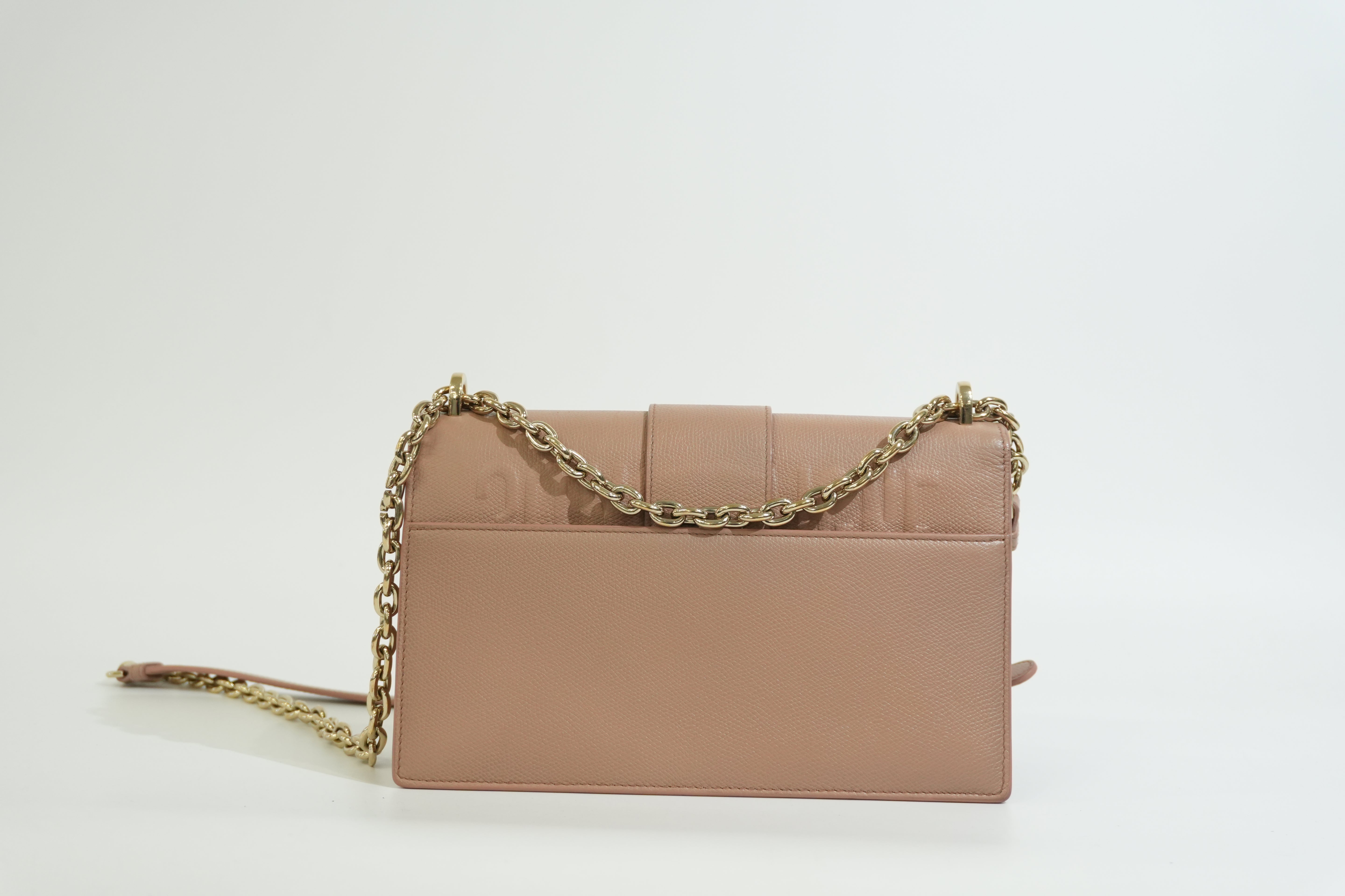 Pre-owned Dior 30 Montaigne Chain Bag Pink