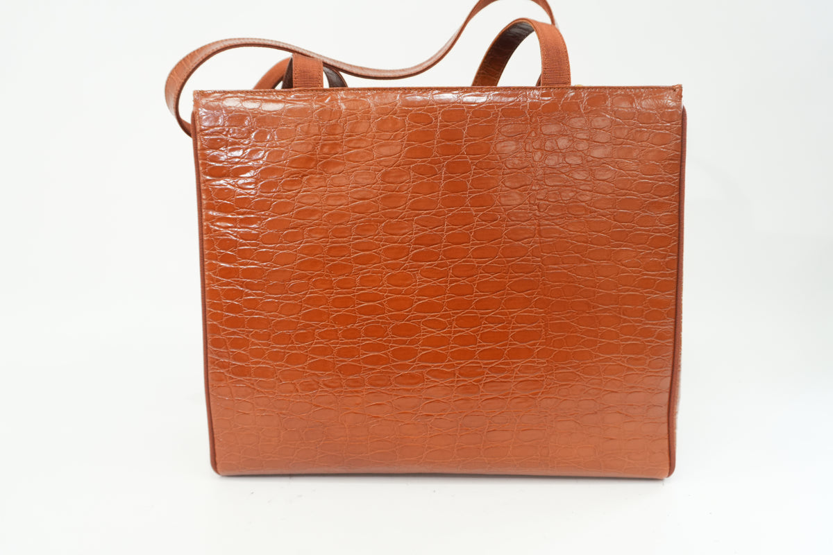 Pre-Owned Ferragamo Tote Bag Brown