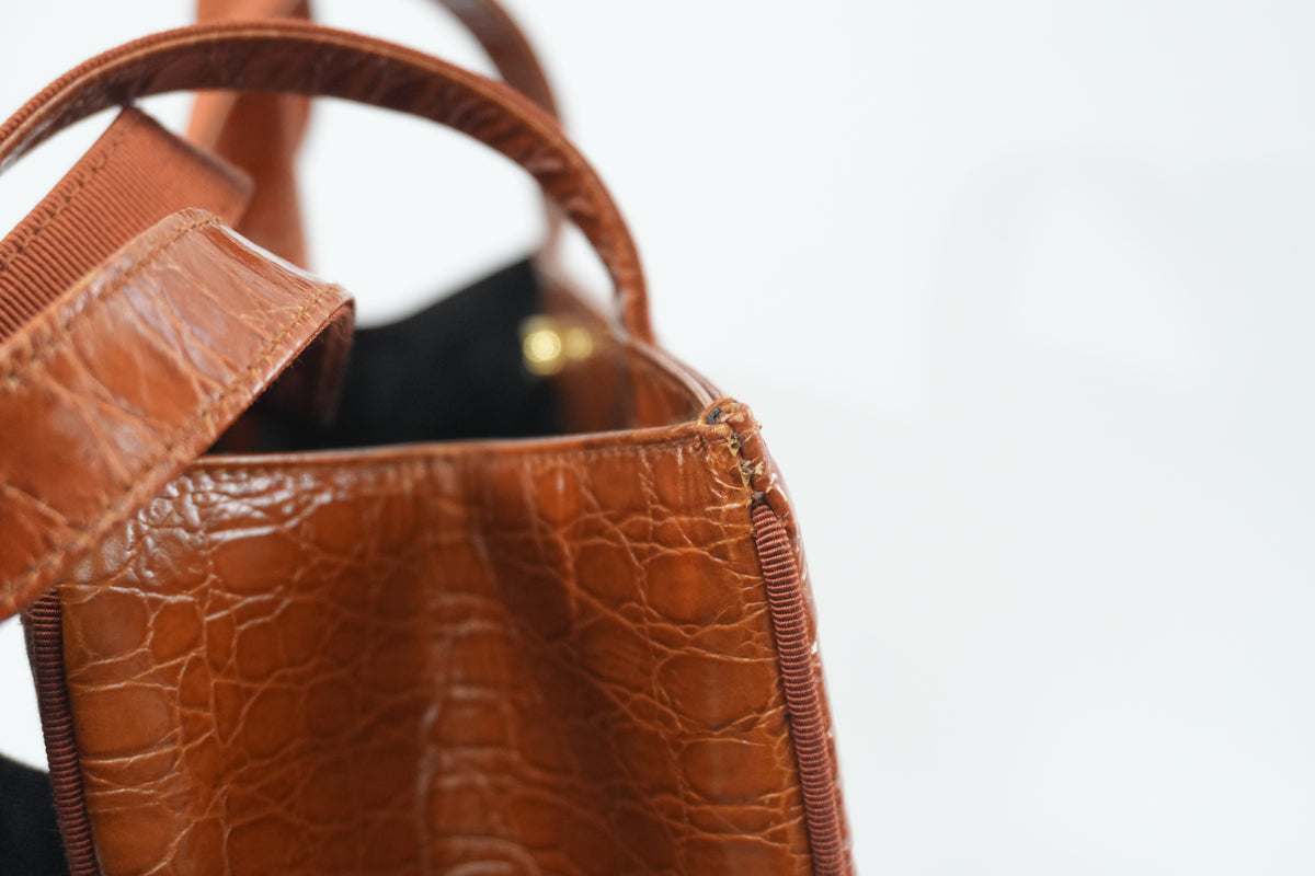 Pre-Owned Ferragamo Tote Bag Brown