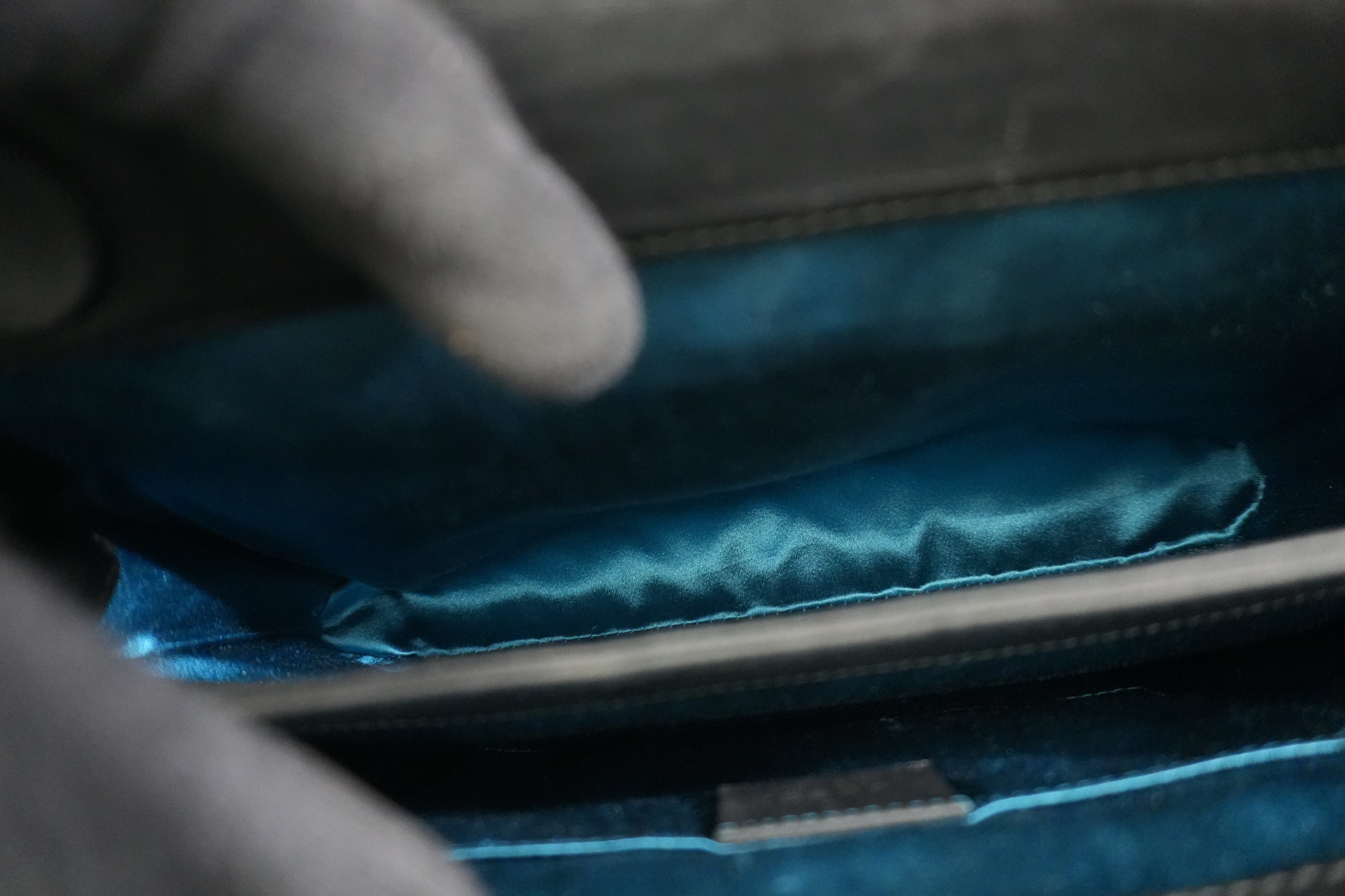 Pre-owned Gucci Suede Leather Chain Shoulder Bag Brown