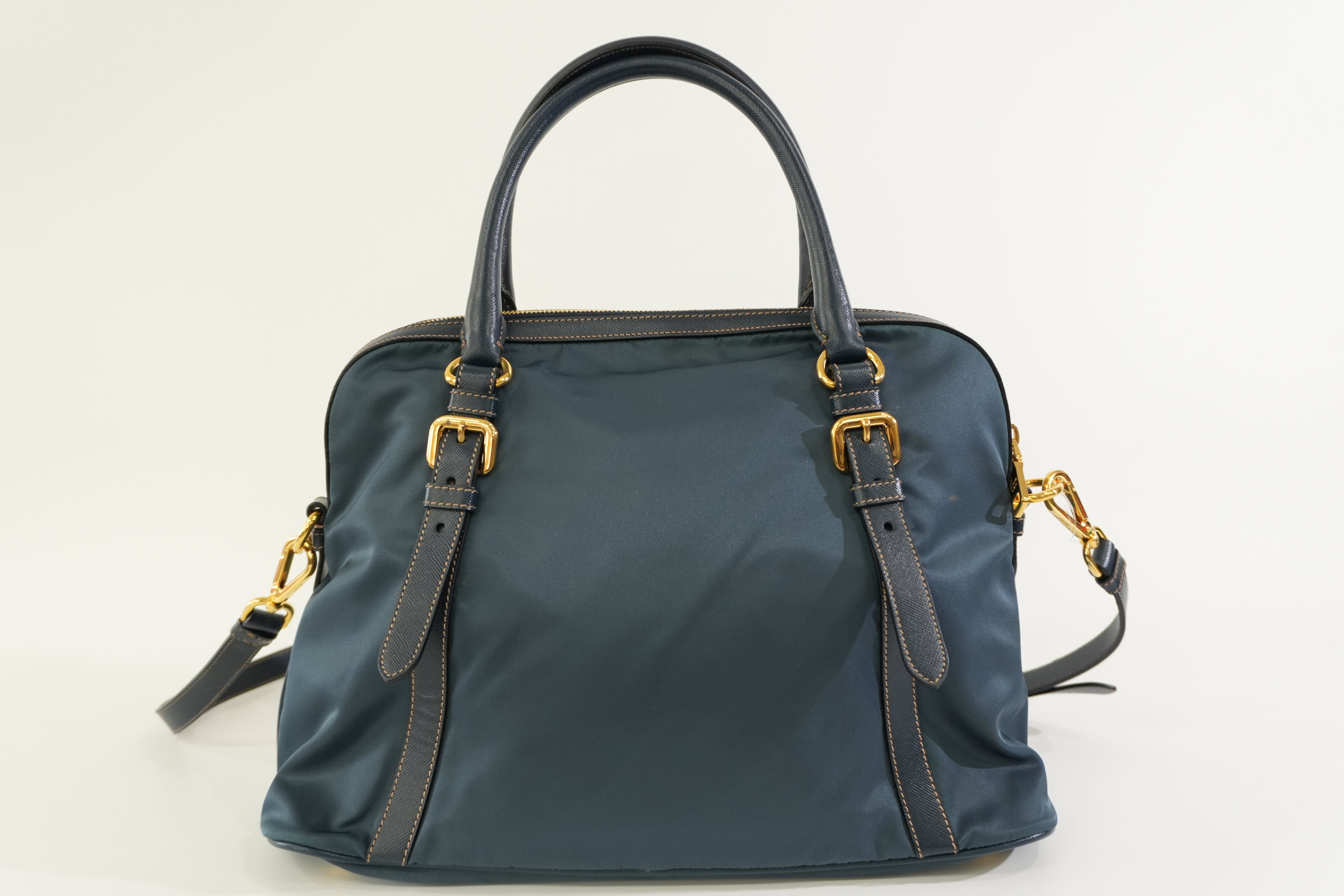Pre-owned Prada Nylon Two Way Shoulder Bag Blue