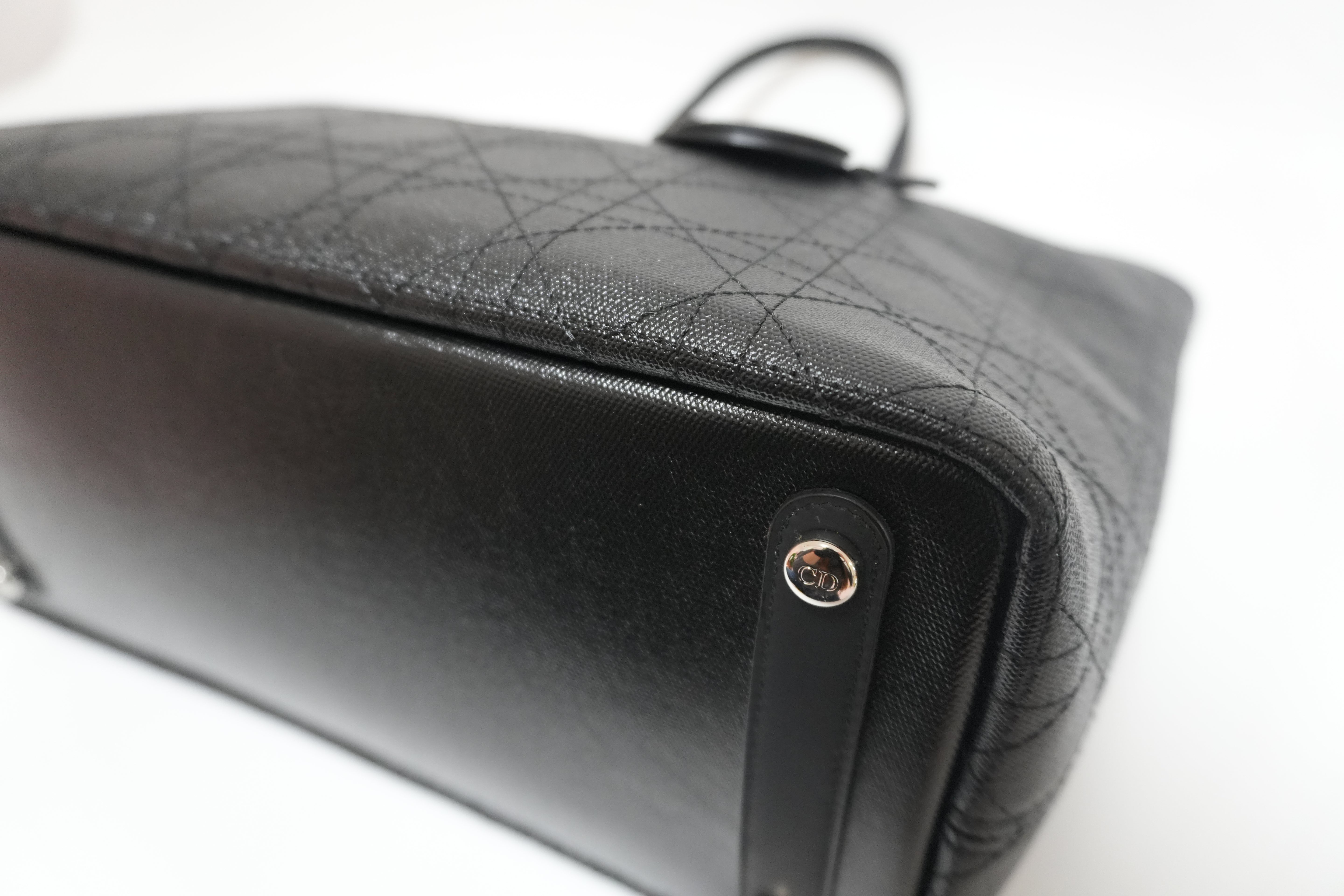 レディディオール レザー ロザート パナレア トートバッグ ブラック 中古