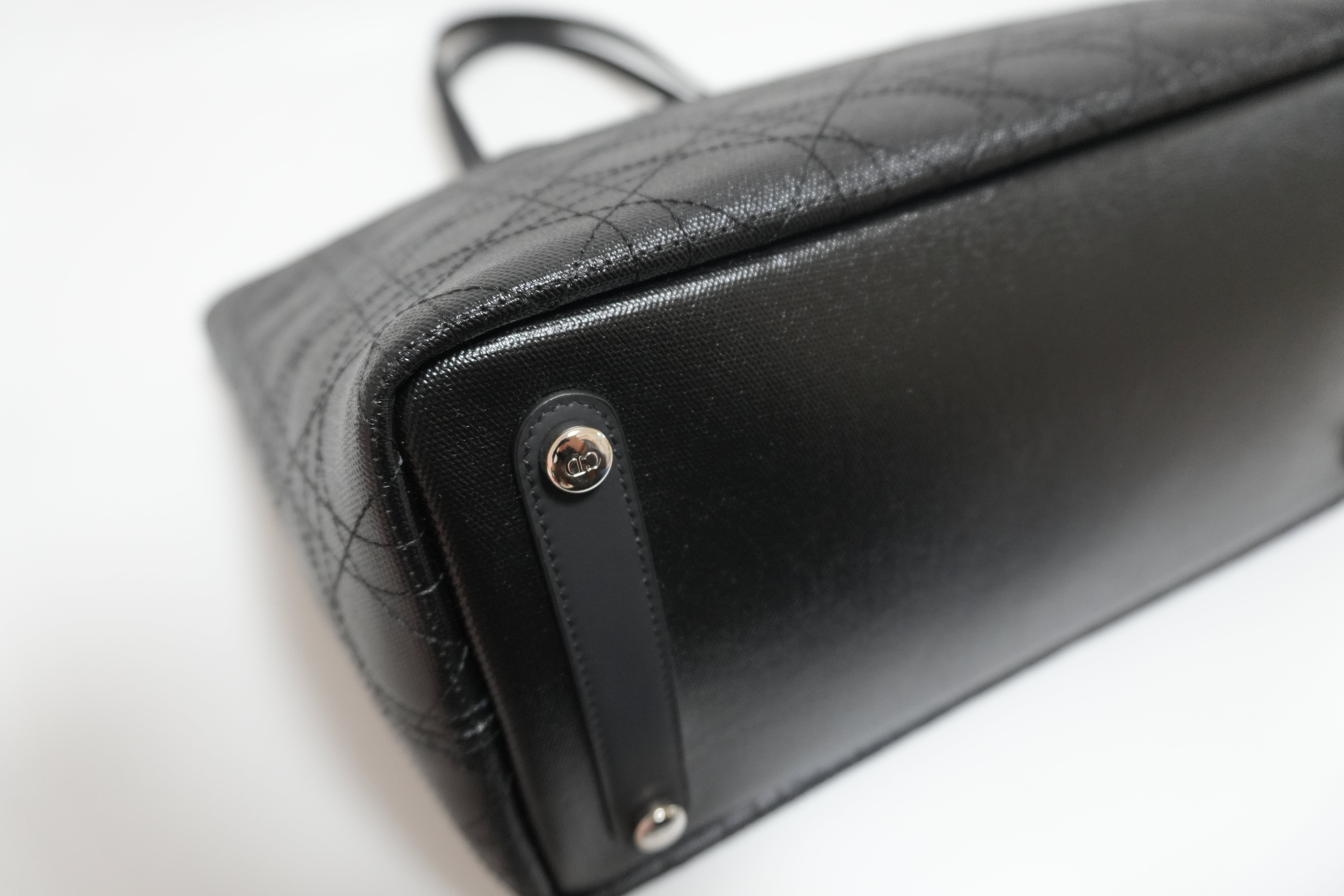 レディディオール レザー ロザート パナレア トートバッグ ブラック 中古