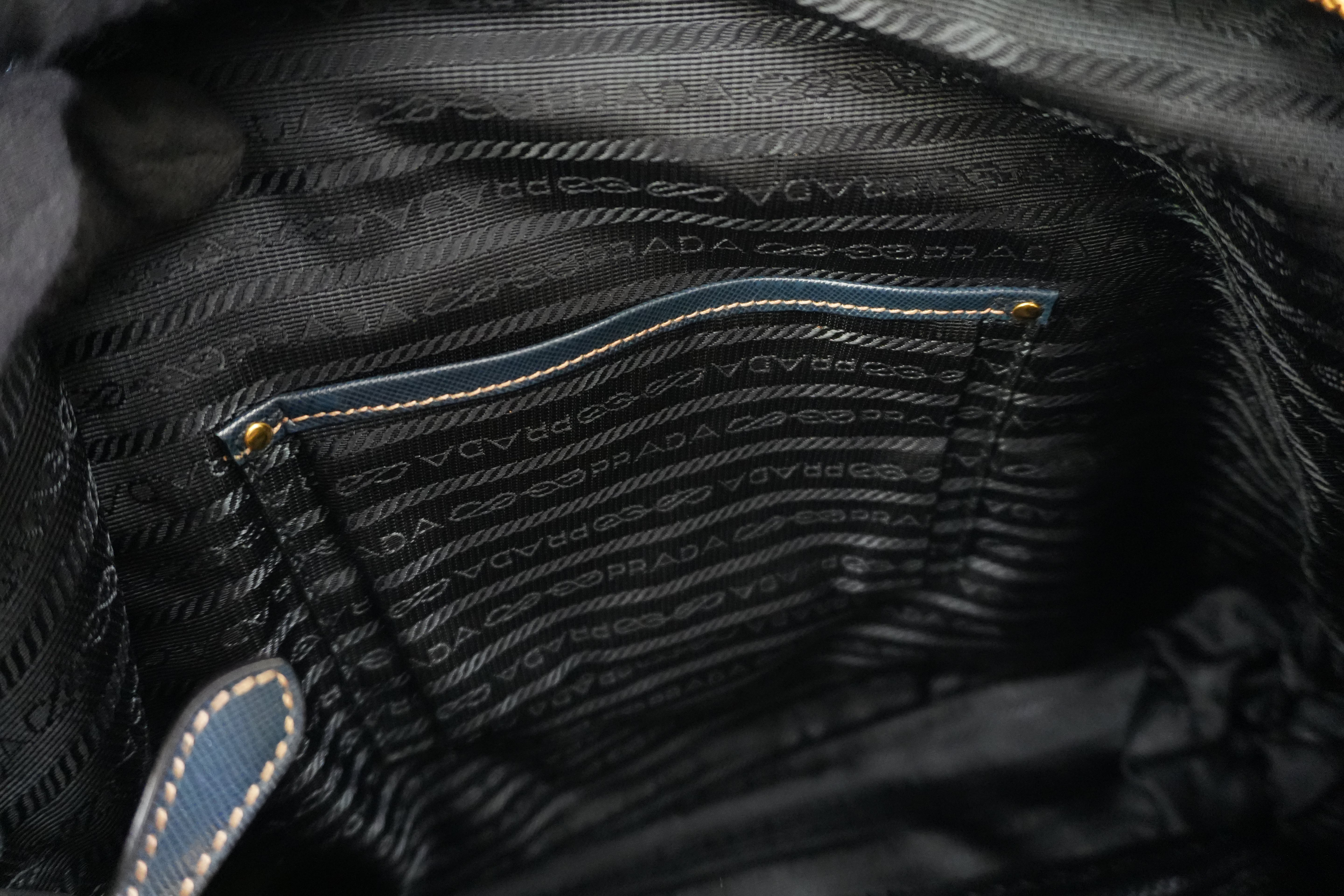 Pre-owned Prada Nylon Two Way Shoulder Bag Blue