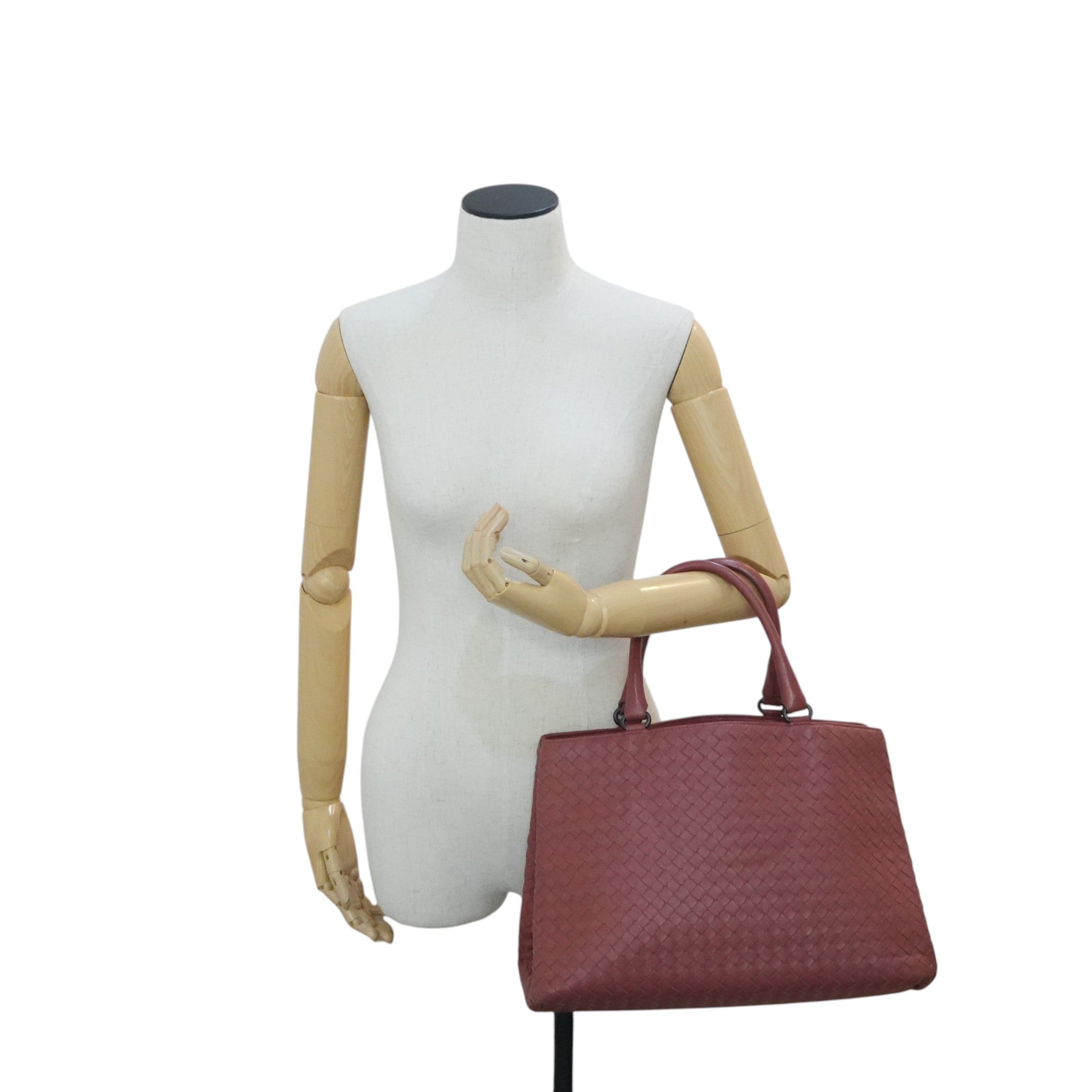 Pre-owned Bottega Intreciatto Shoulder Bag Pink