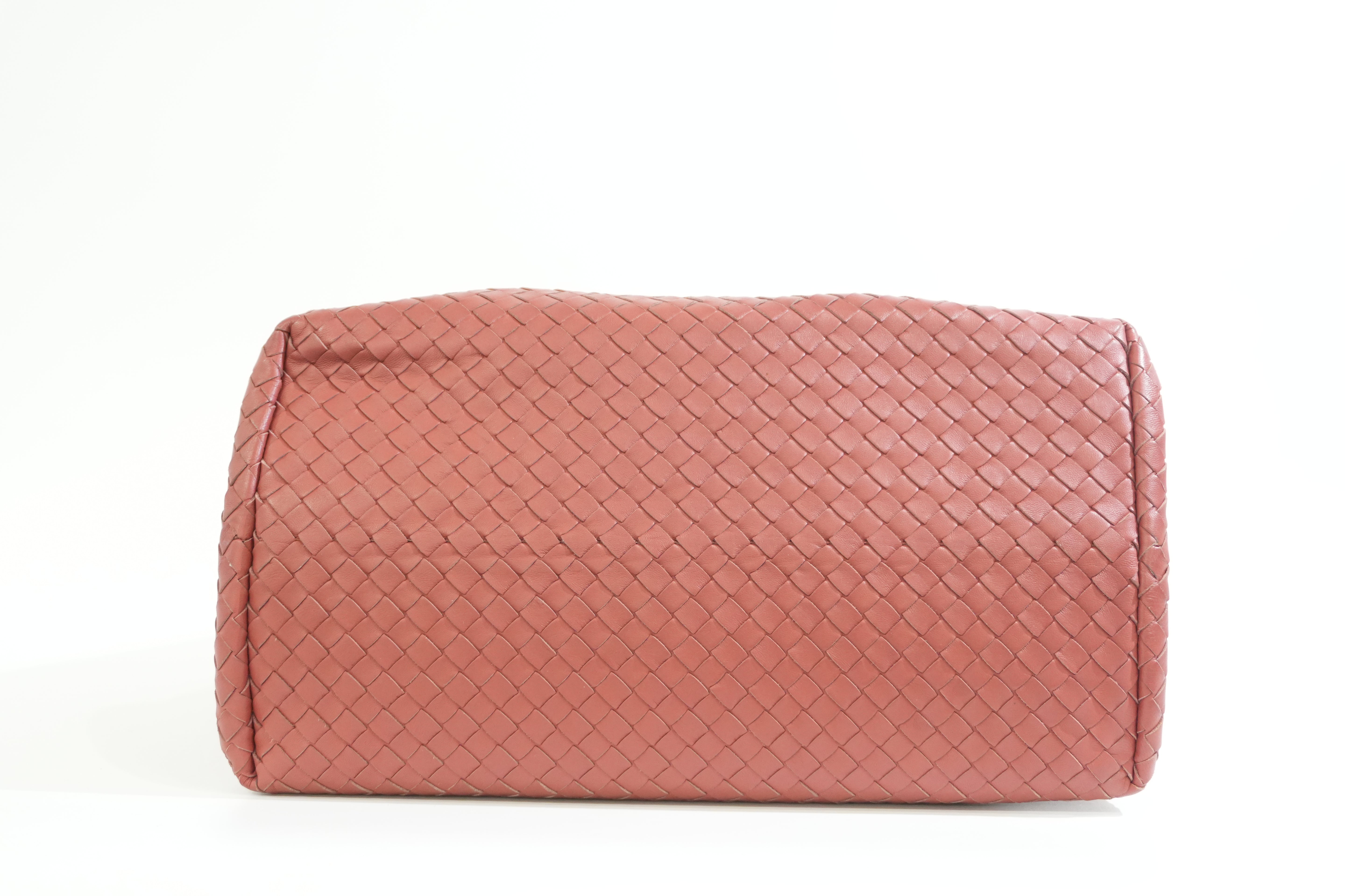 Pre-owned Bottega Intreciatto Shoulder Bag Pink