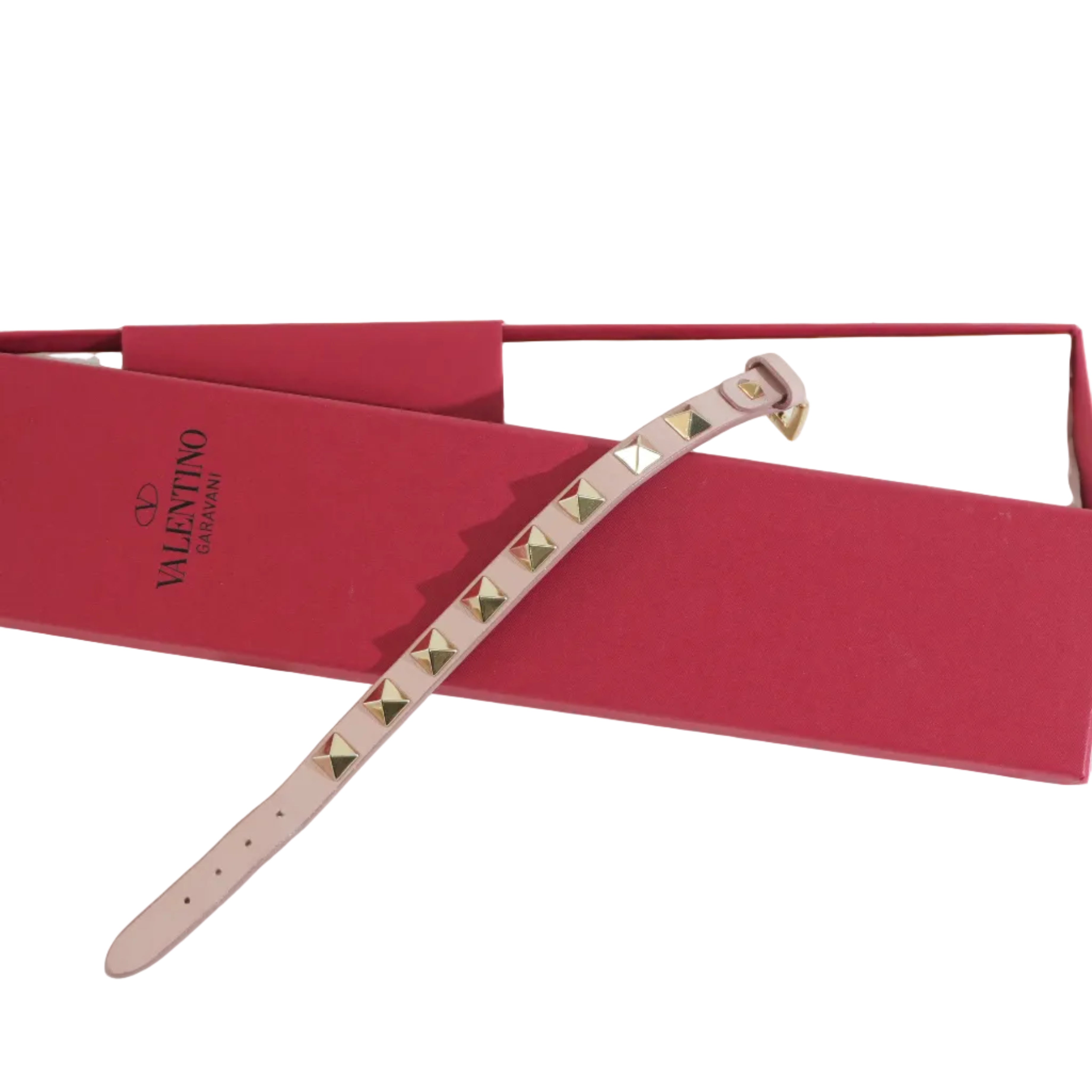Pre-owned Valentino Studded Bracelet Pink