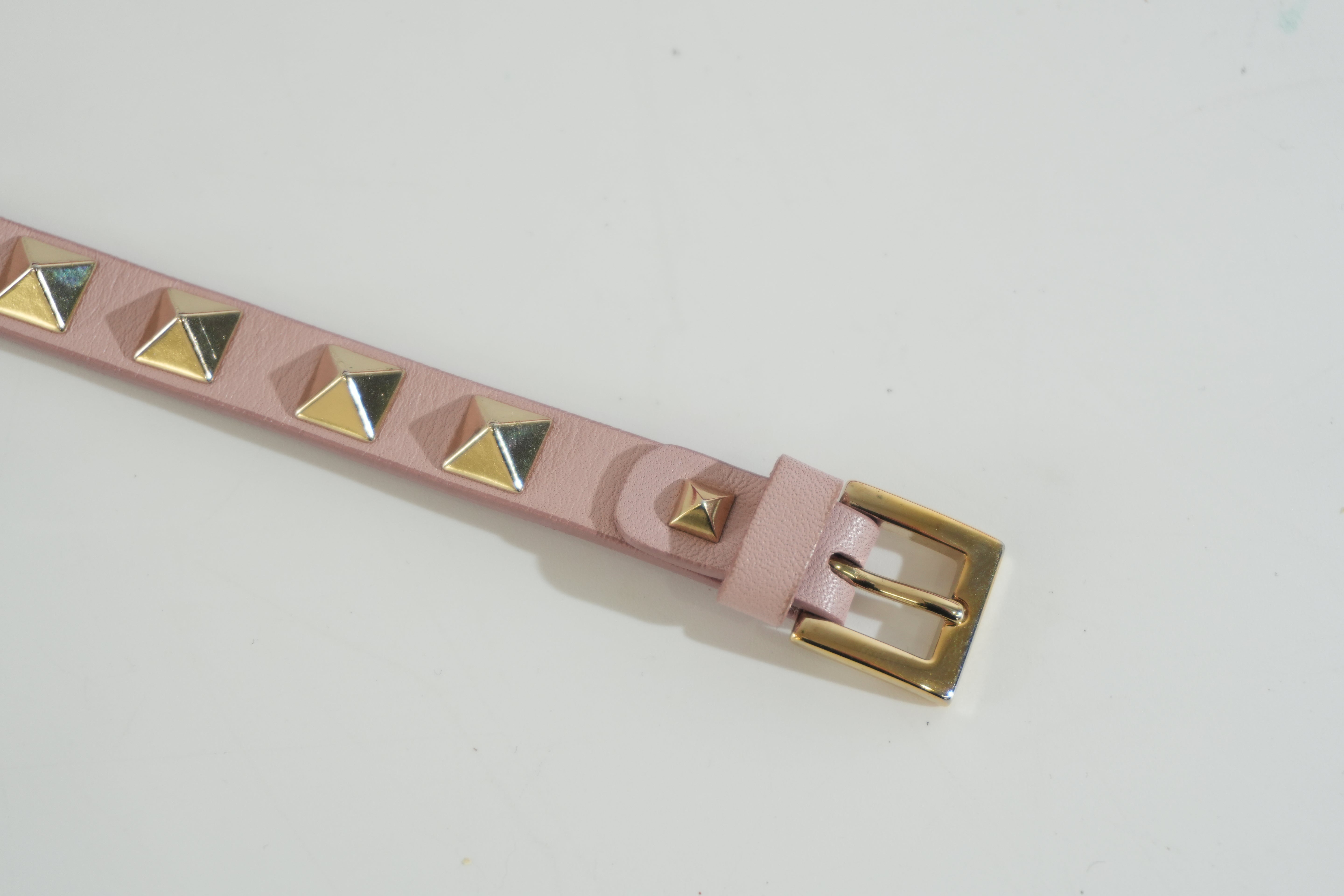 Pre-owned Valentino Studded Bracelet Pink