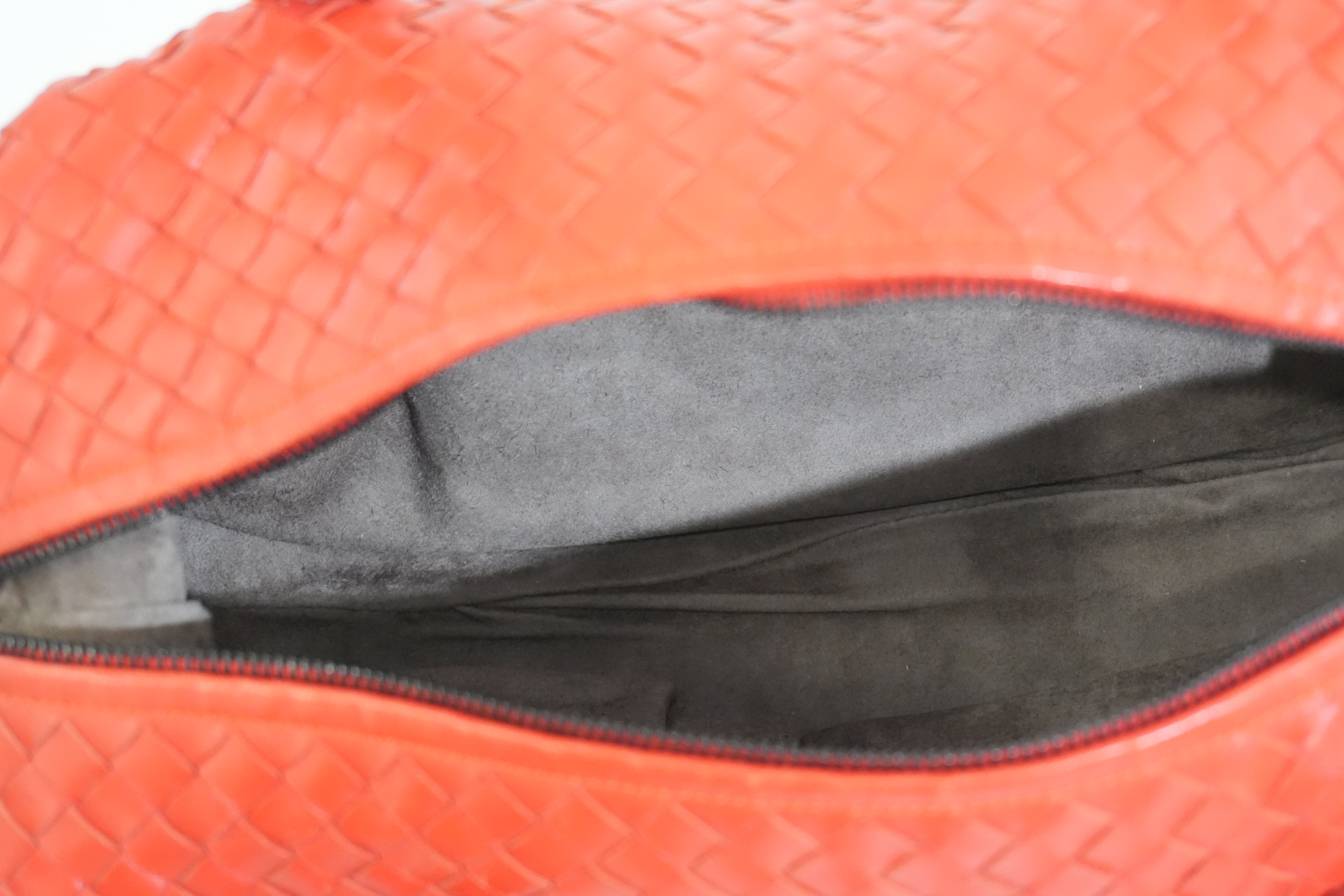 Per-owned Bottega Intreciatto Shoulder Bag Orange
