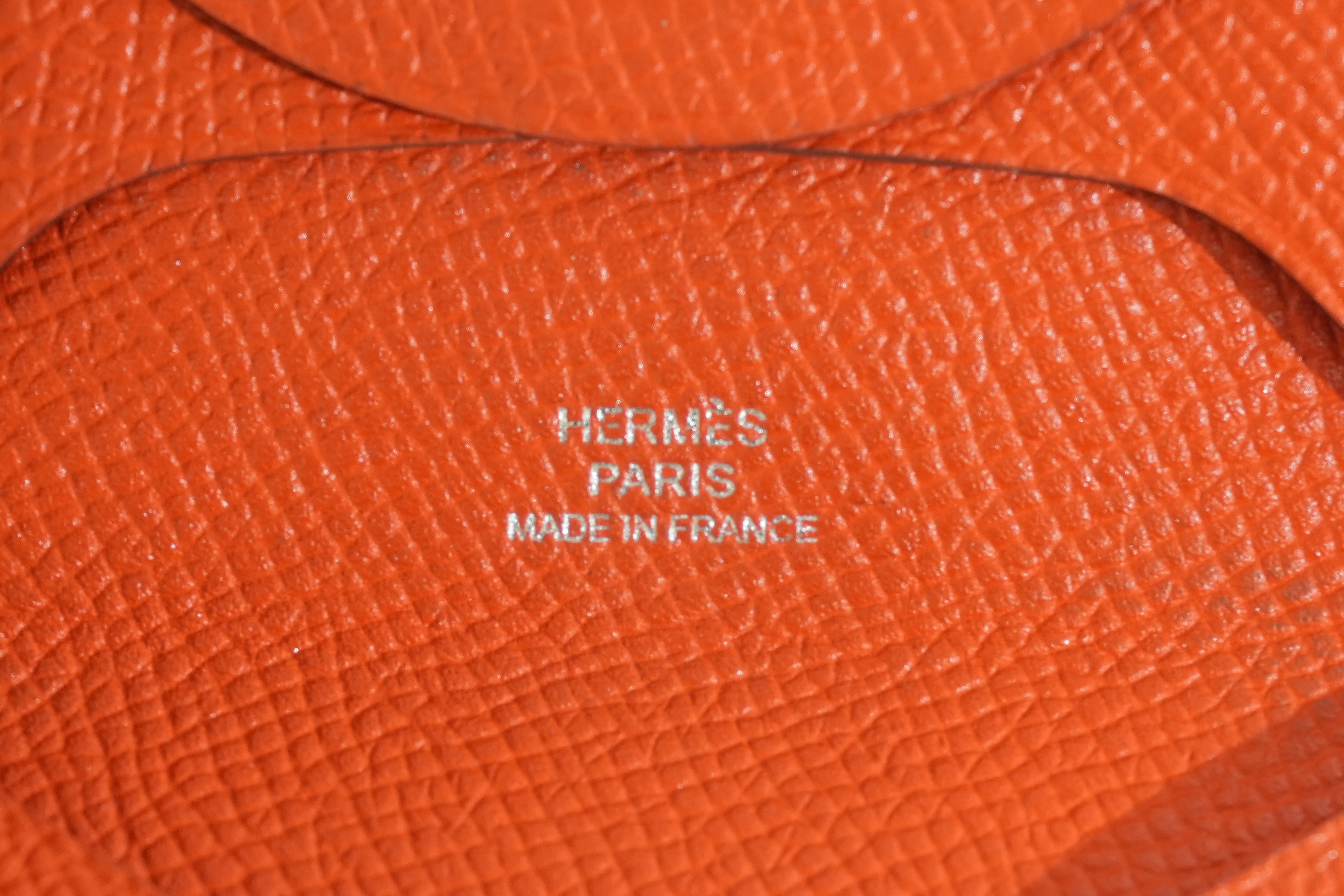Pre-owned Hermes Money Clip Orange