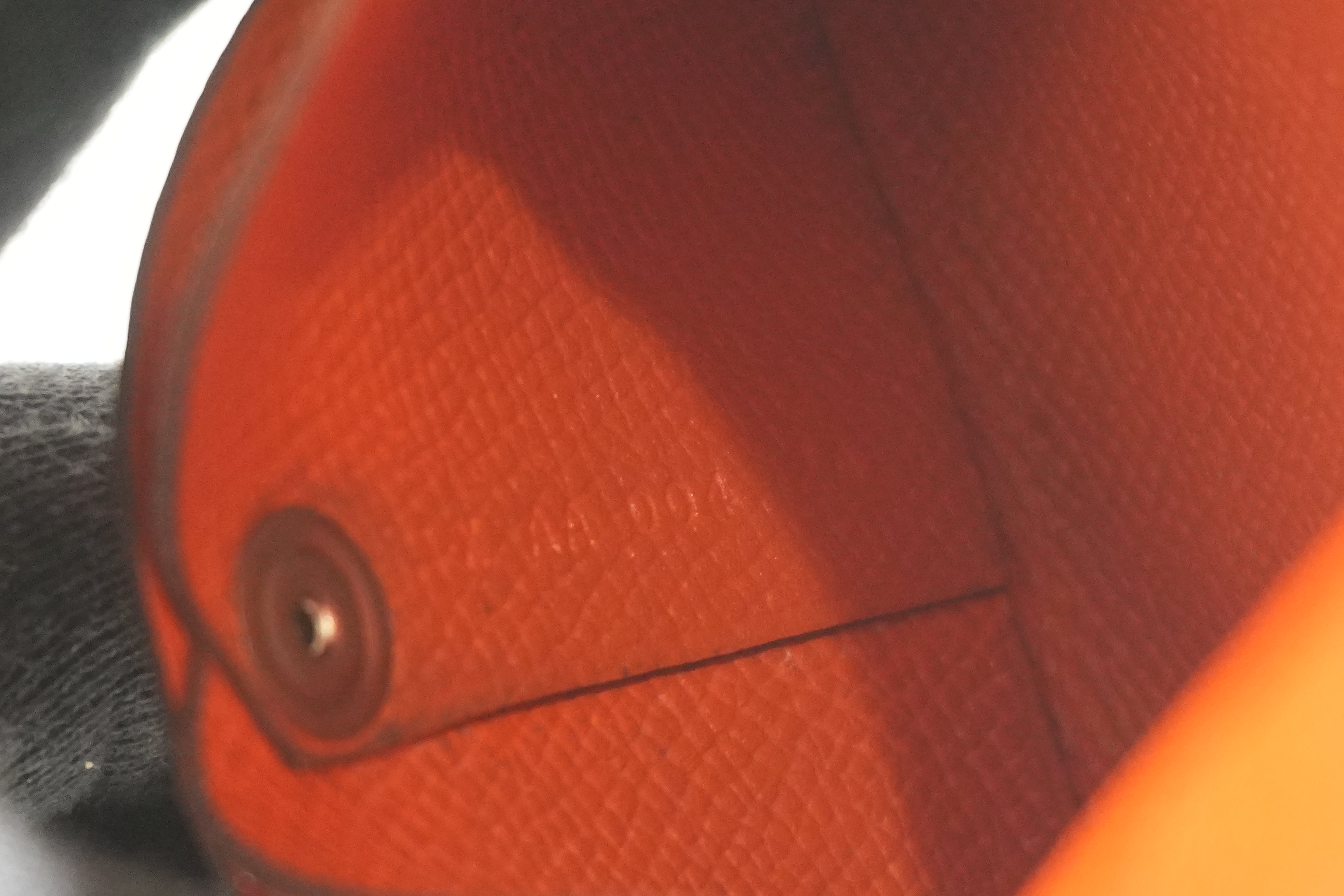 Pre-owned Hermes Money Clip Orange