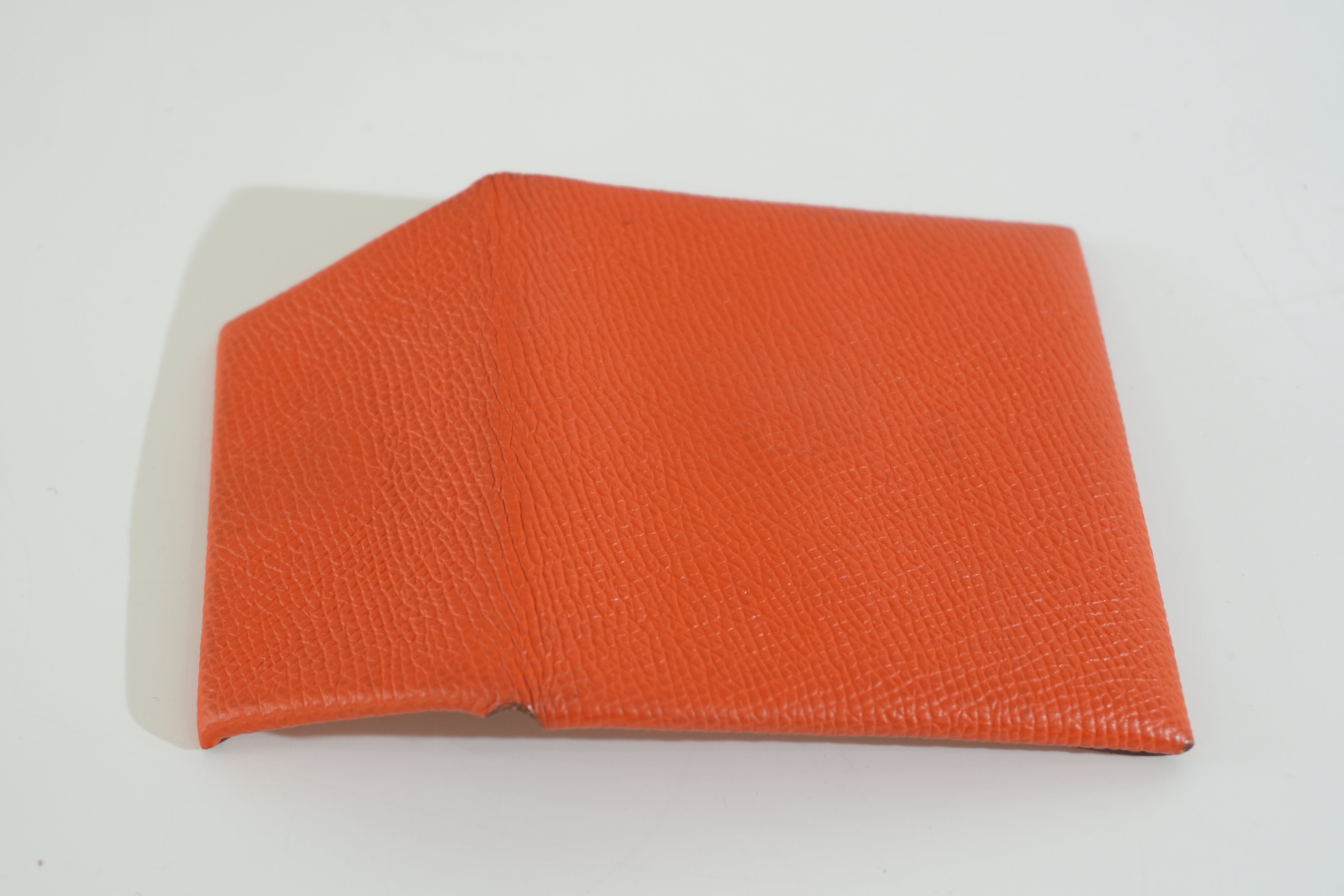 Pre-owned Hermes Money Clip Orange