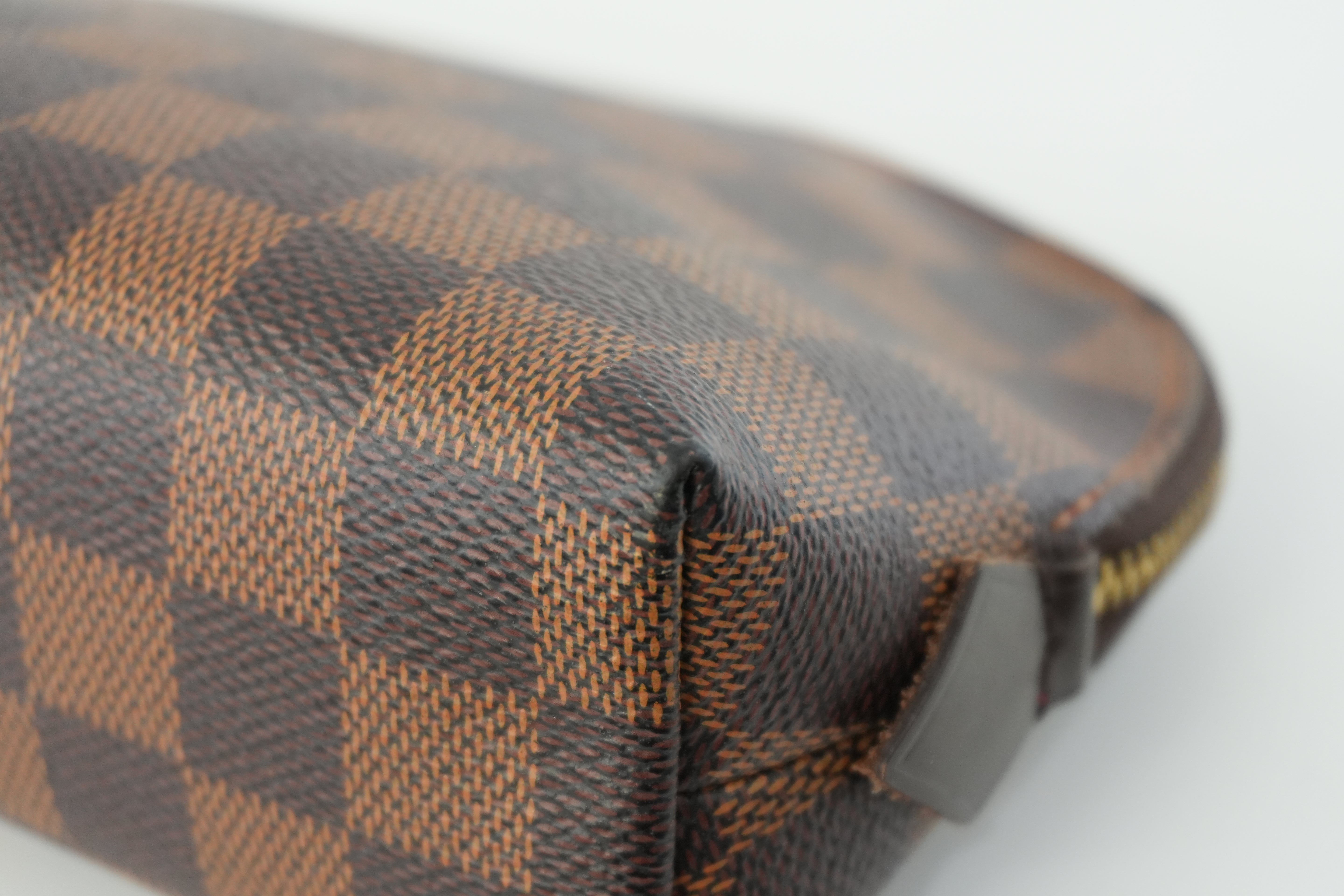 Louis Vuitton Damier Ebene Cosmetic Pouch Used