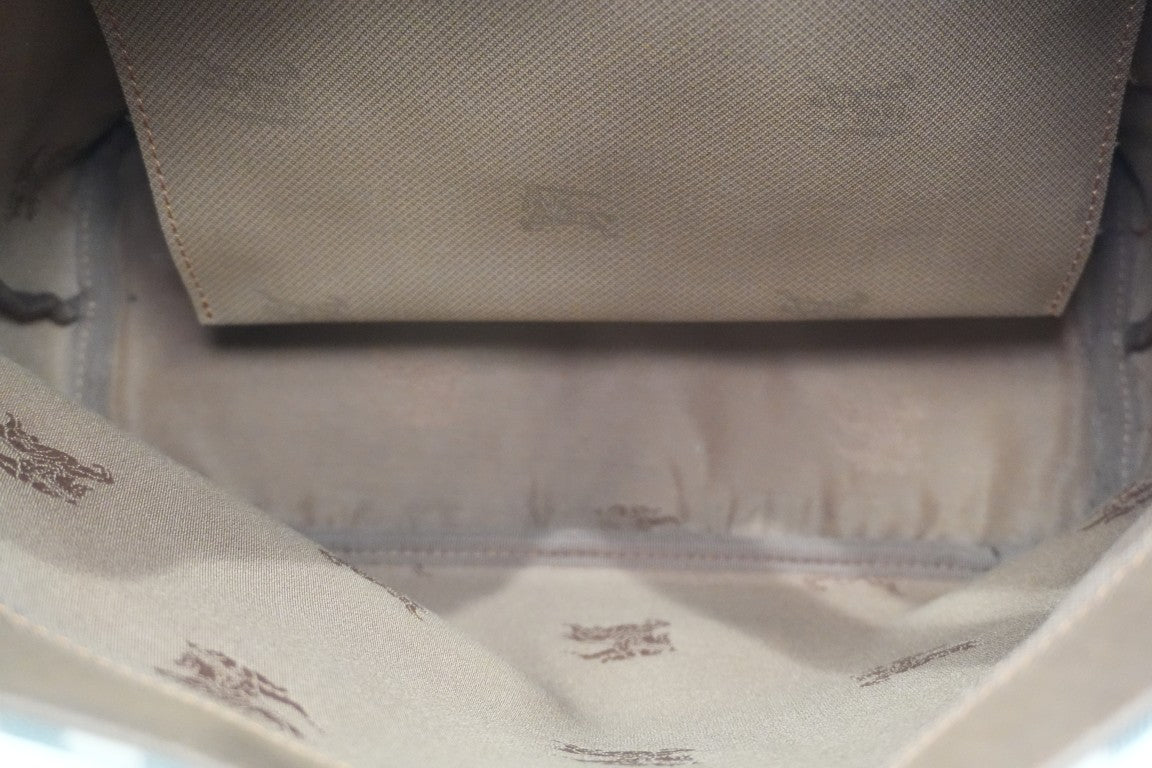 Pre-Owned Burberry HayMarket Check Hobo Shoulder Bag Brown