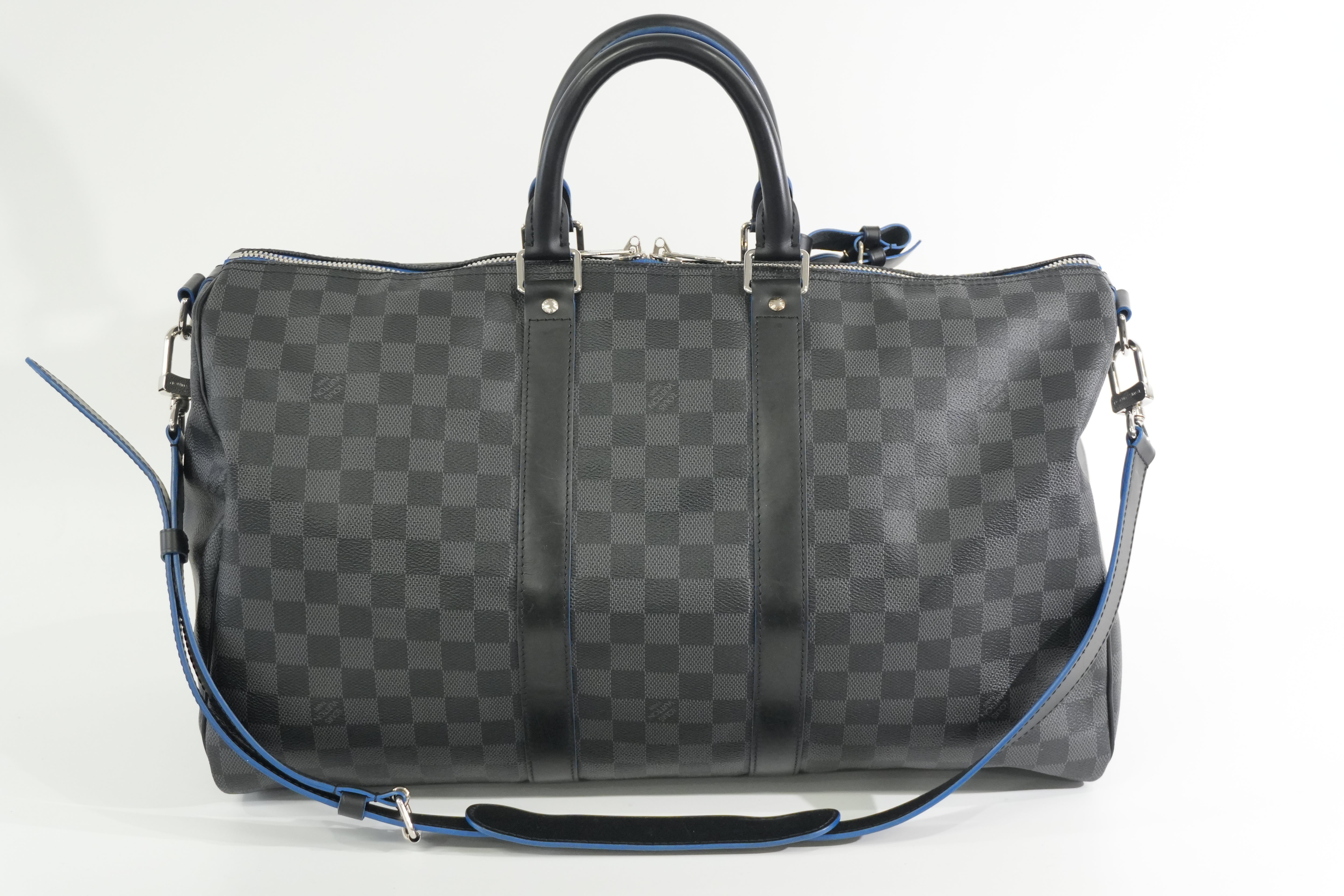 Pre-owned Louis Vuitton Damier Graphite Keepall Bandouliere 45