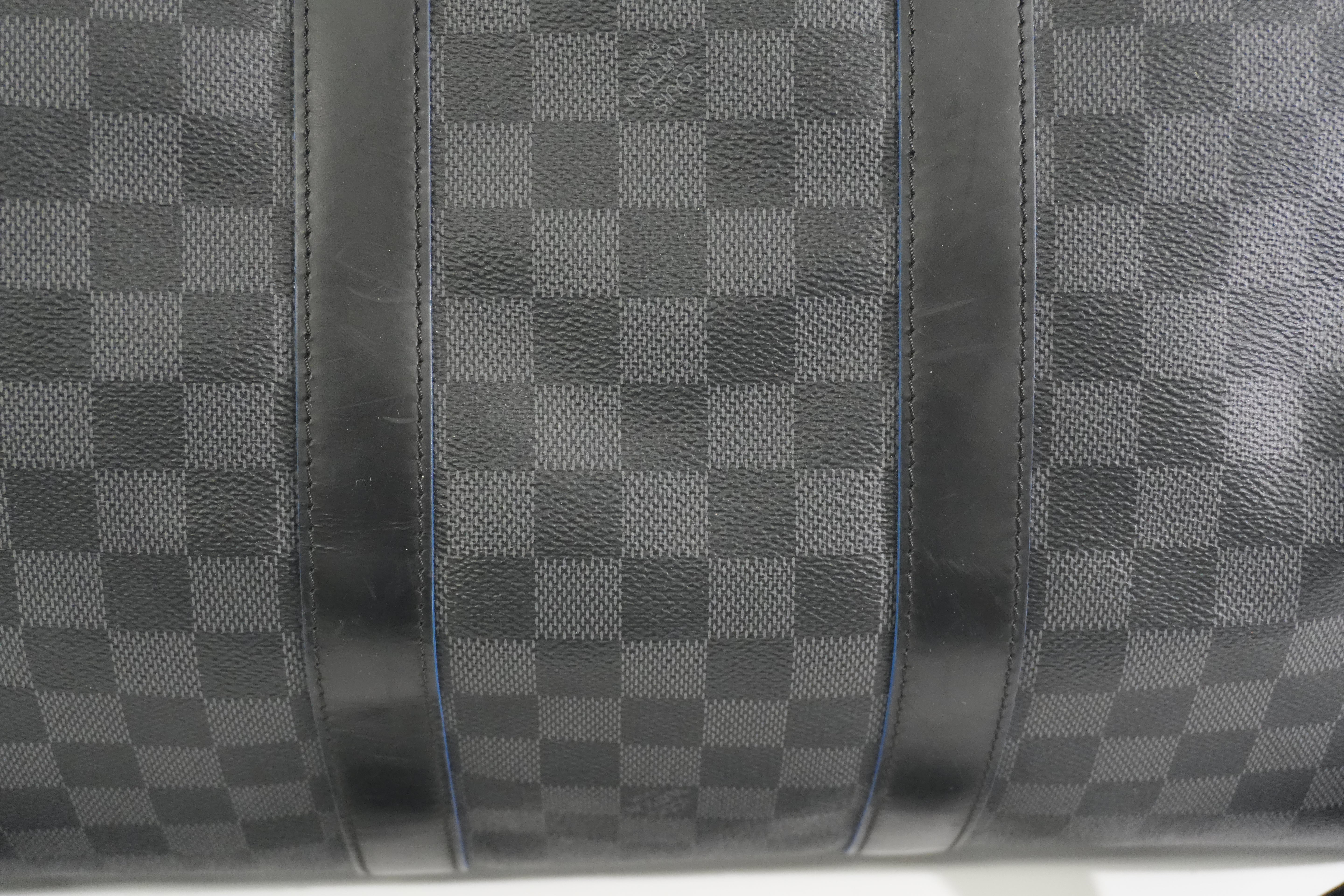 Pre-owned Louis Vuitton Damier Graphite Keepall Bandouliere 45