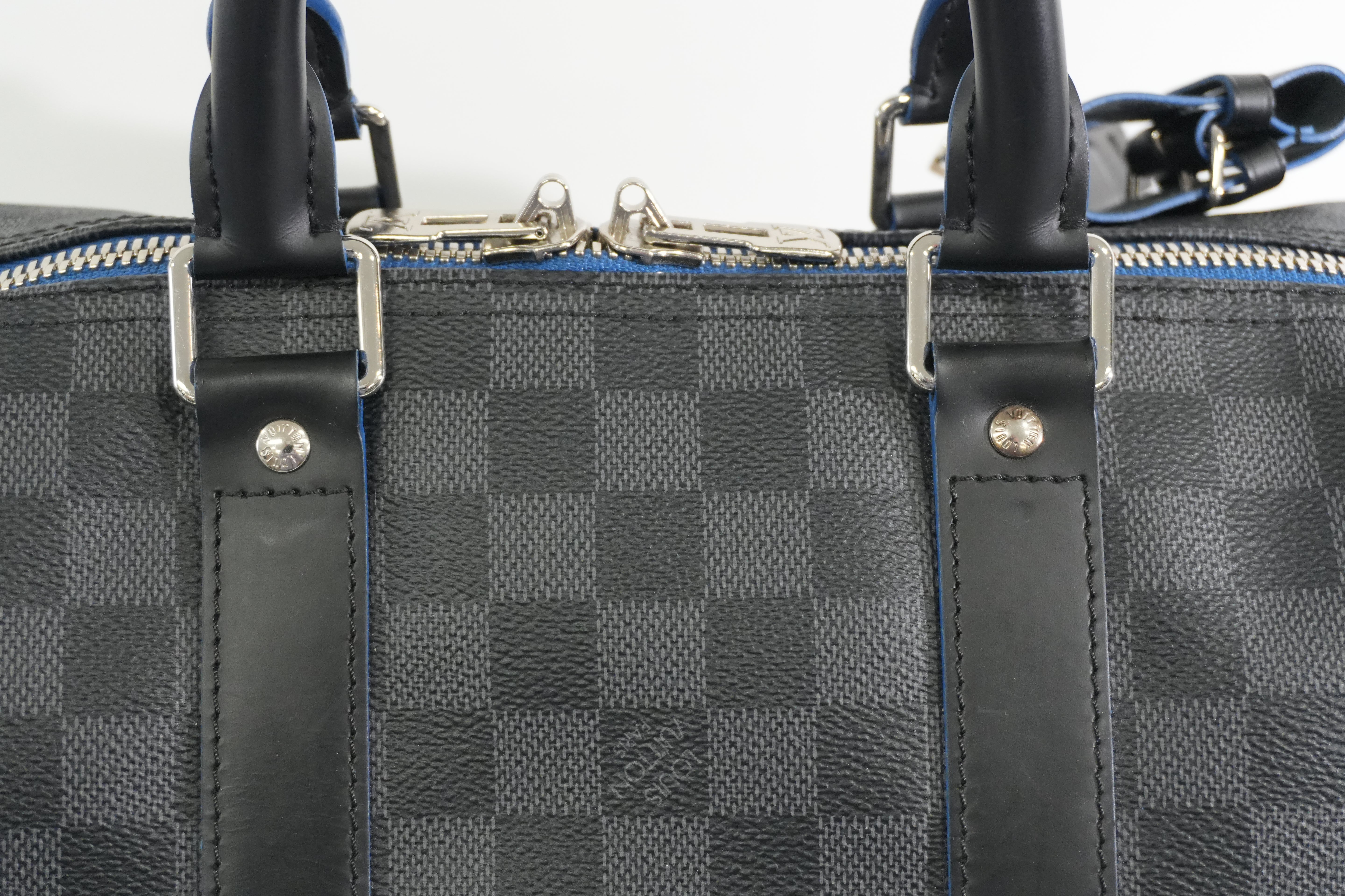 Pre-owned Louis Vuitton Damier Graphite Keepall Bandouliere 45