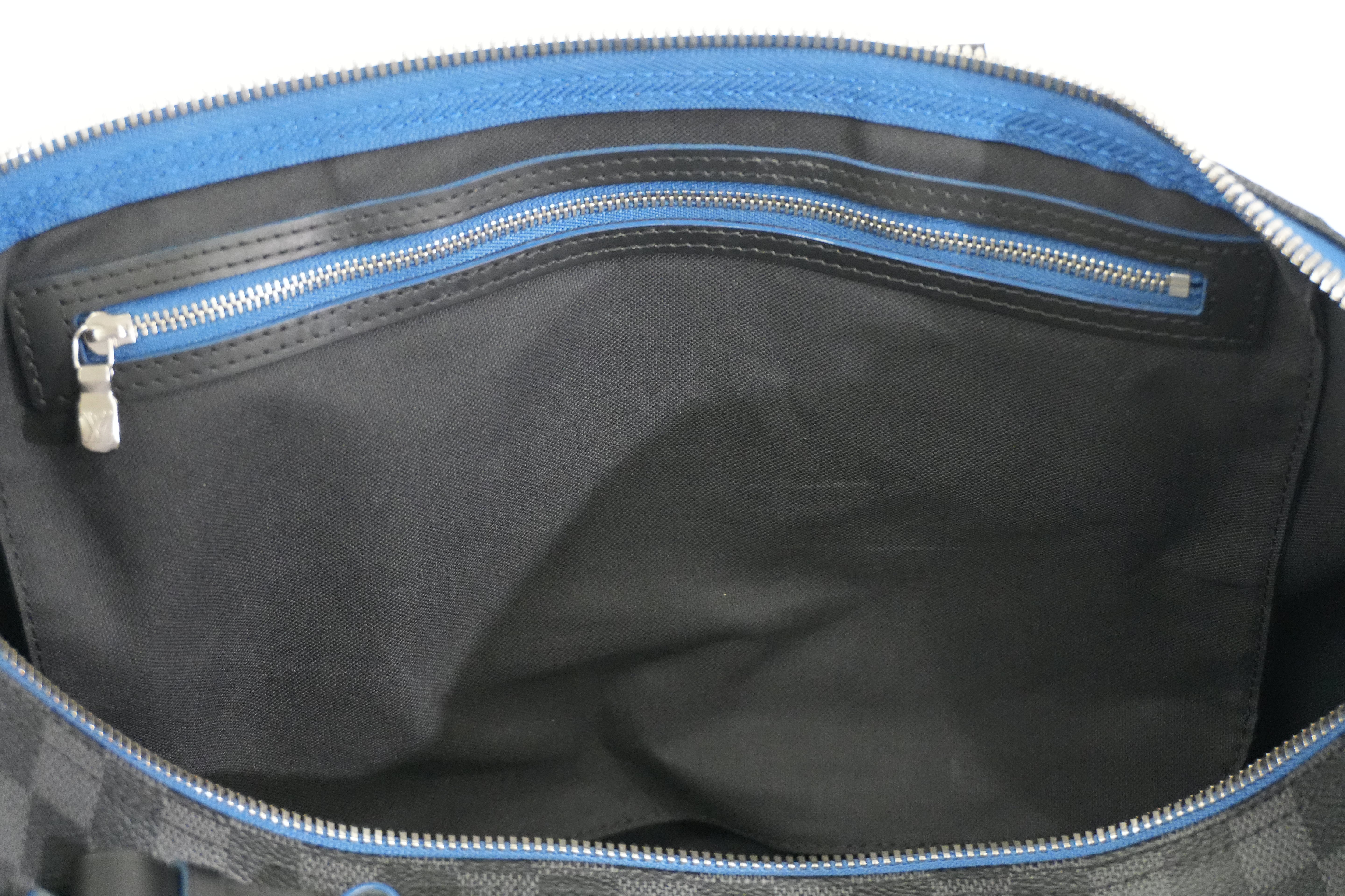 Pre-owned Louis Vuitton Damier Graphite Keepall Bandouliere 45