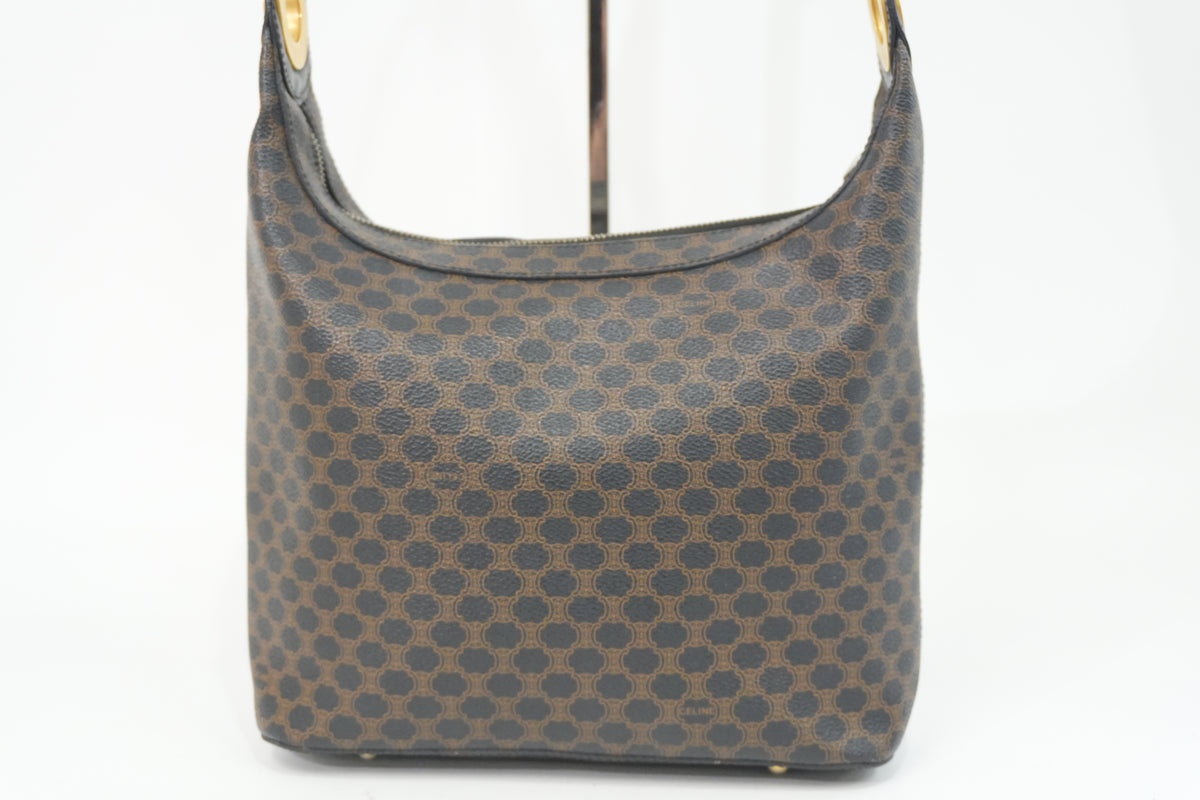 Pre-Owned Celine Macadam Shoulder Bag Black