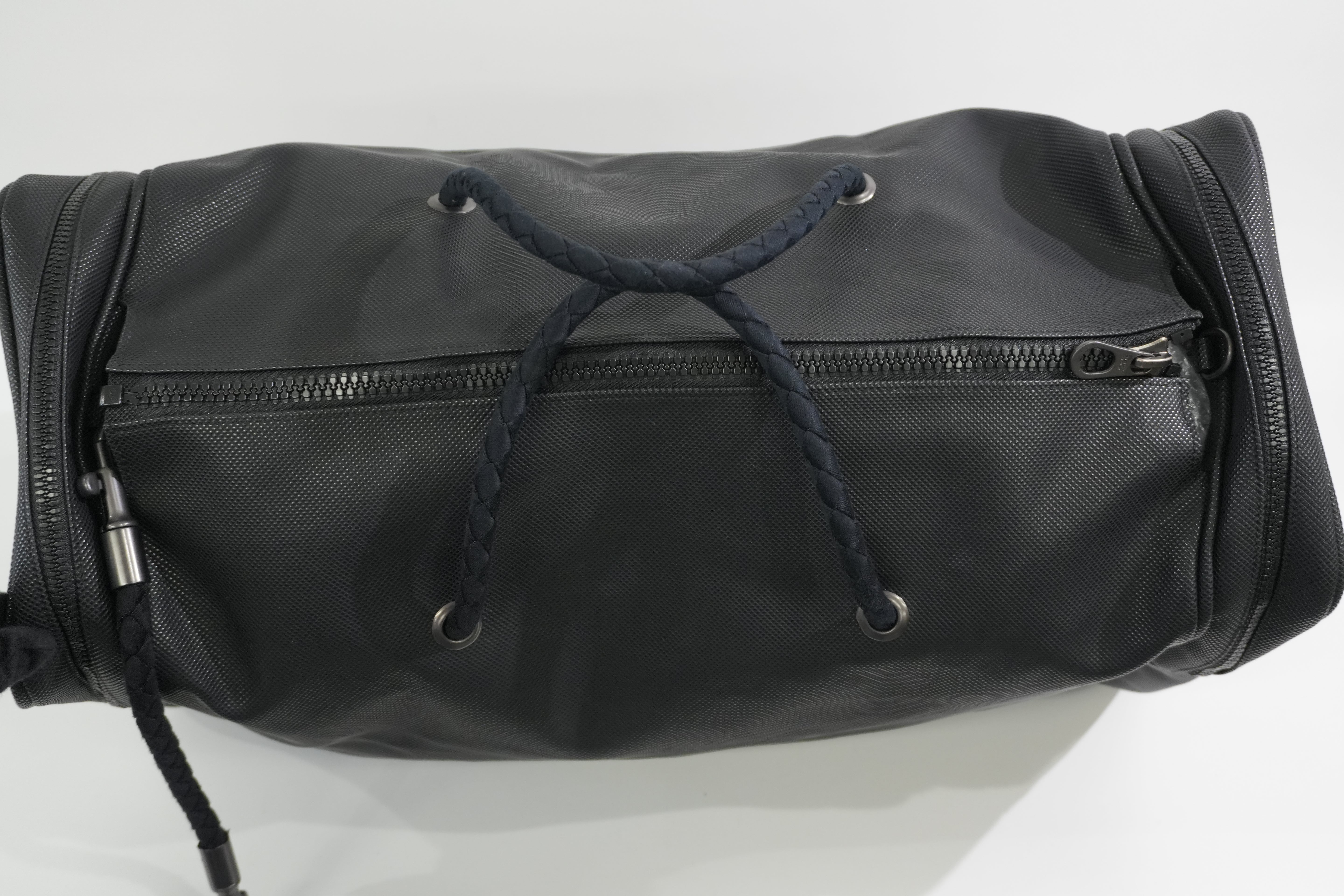 Pre-owned Bottega Duffle Travel Bag Black