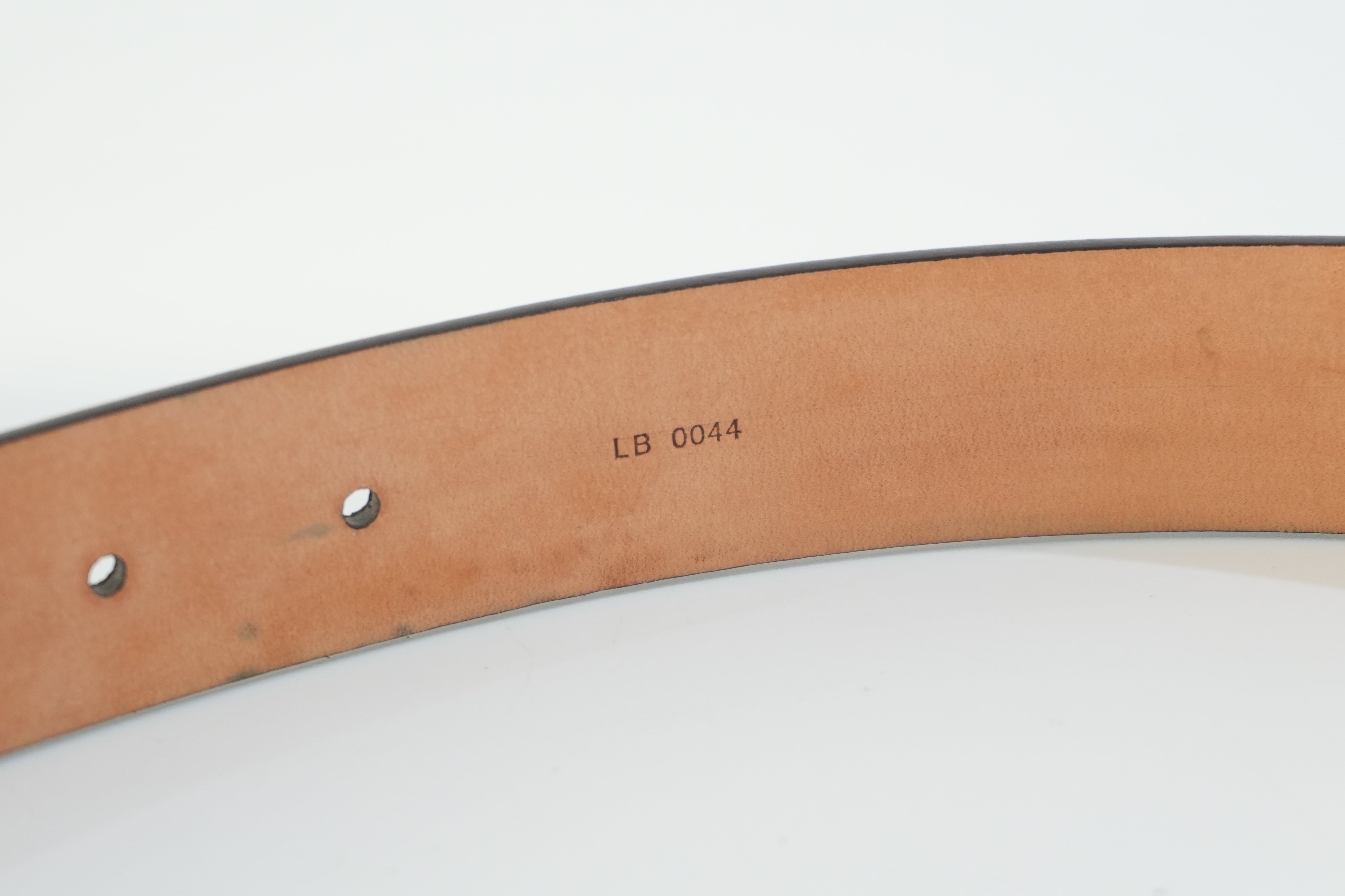 Pre-owned Louis Vuitton Damier Ebene Belt Size 80