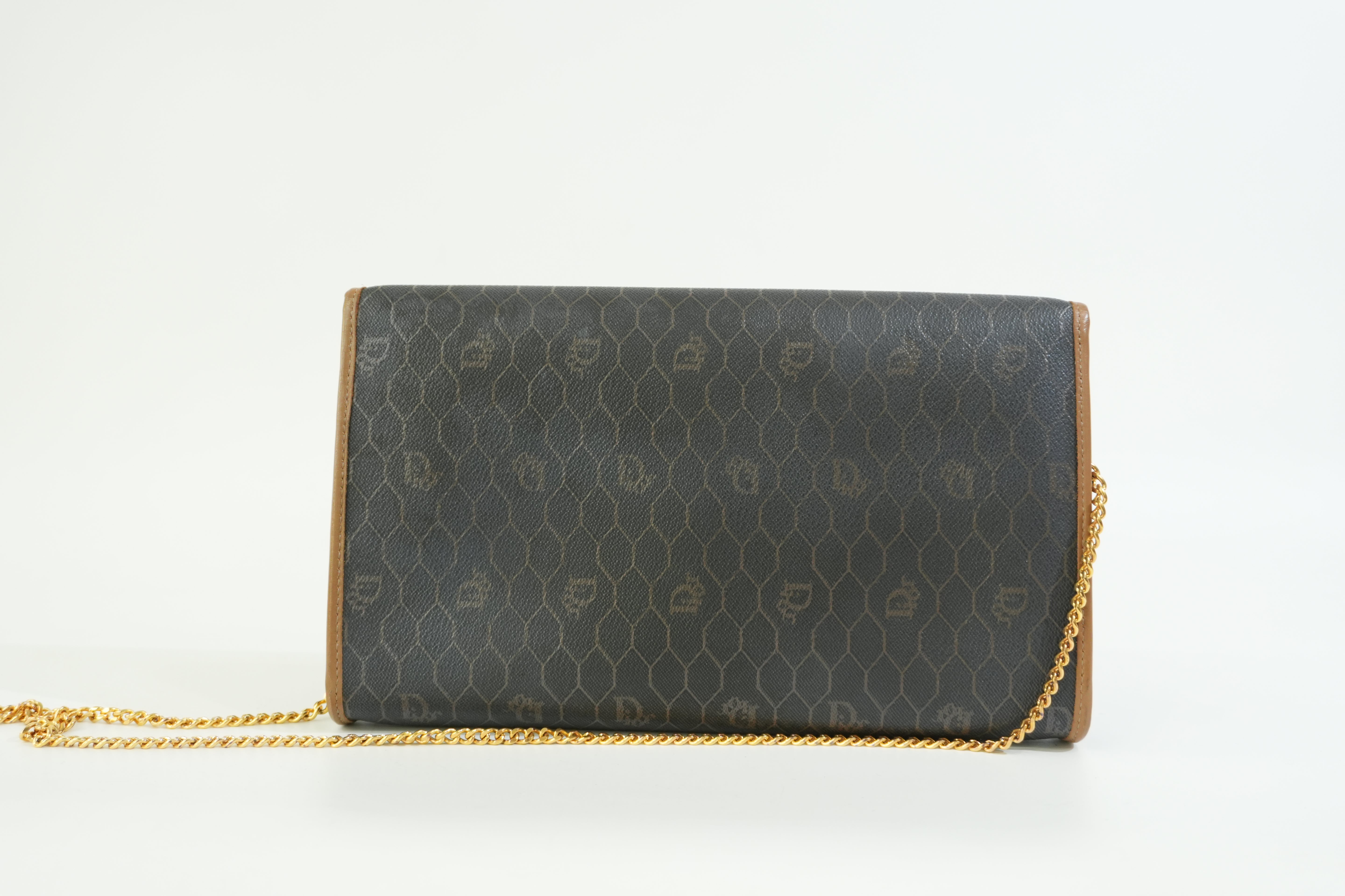 Pre-owned Dior Honeycomb Crossbody Bag Brown