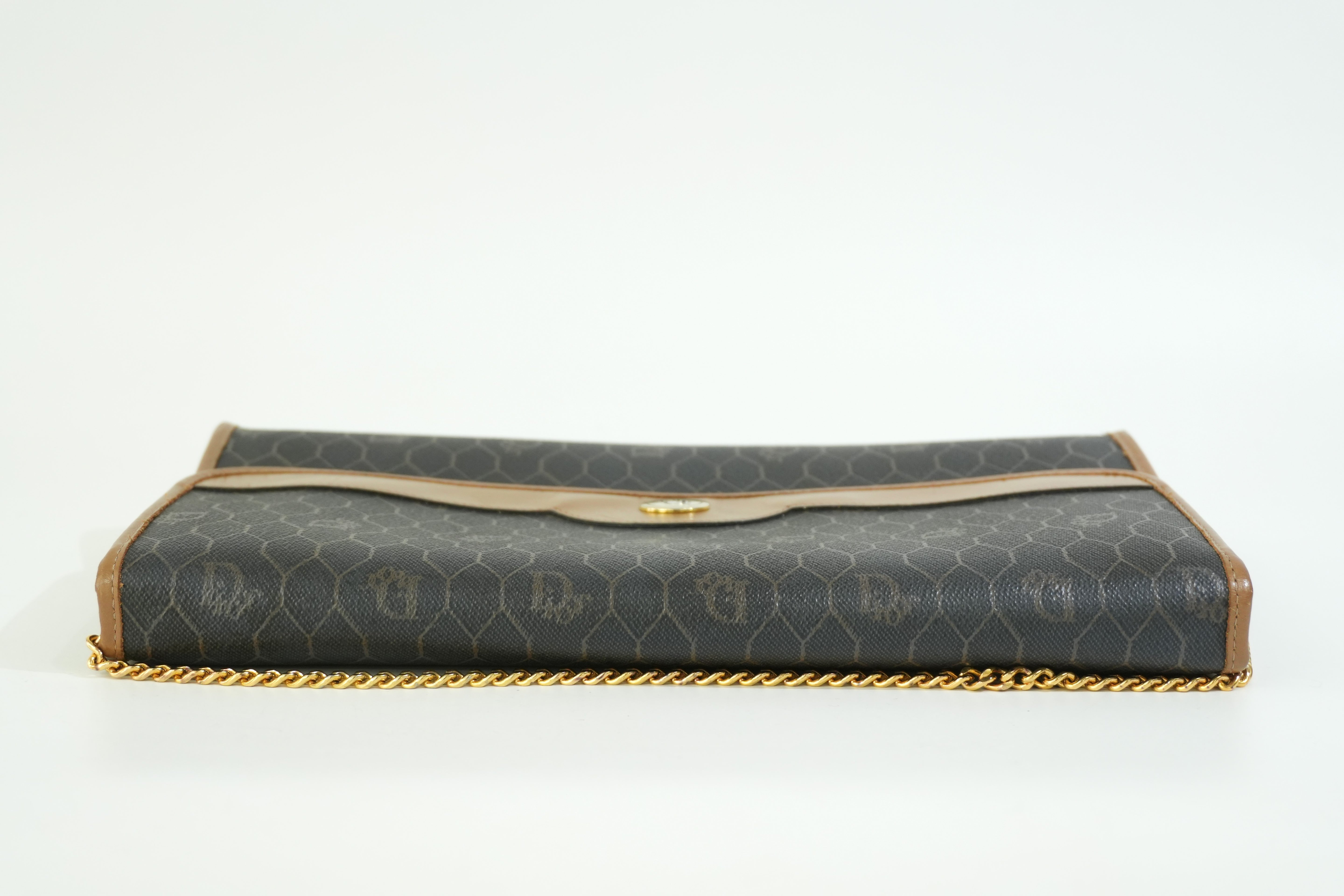 Pre-owned Dior Honeycomb Crossbody Bag Brown