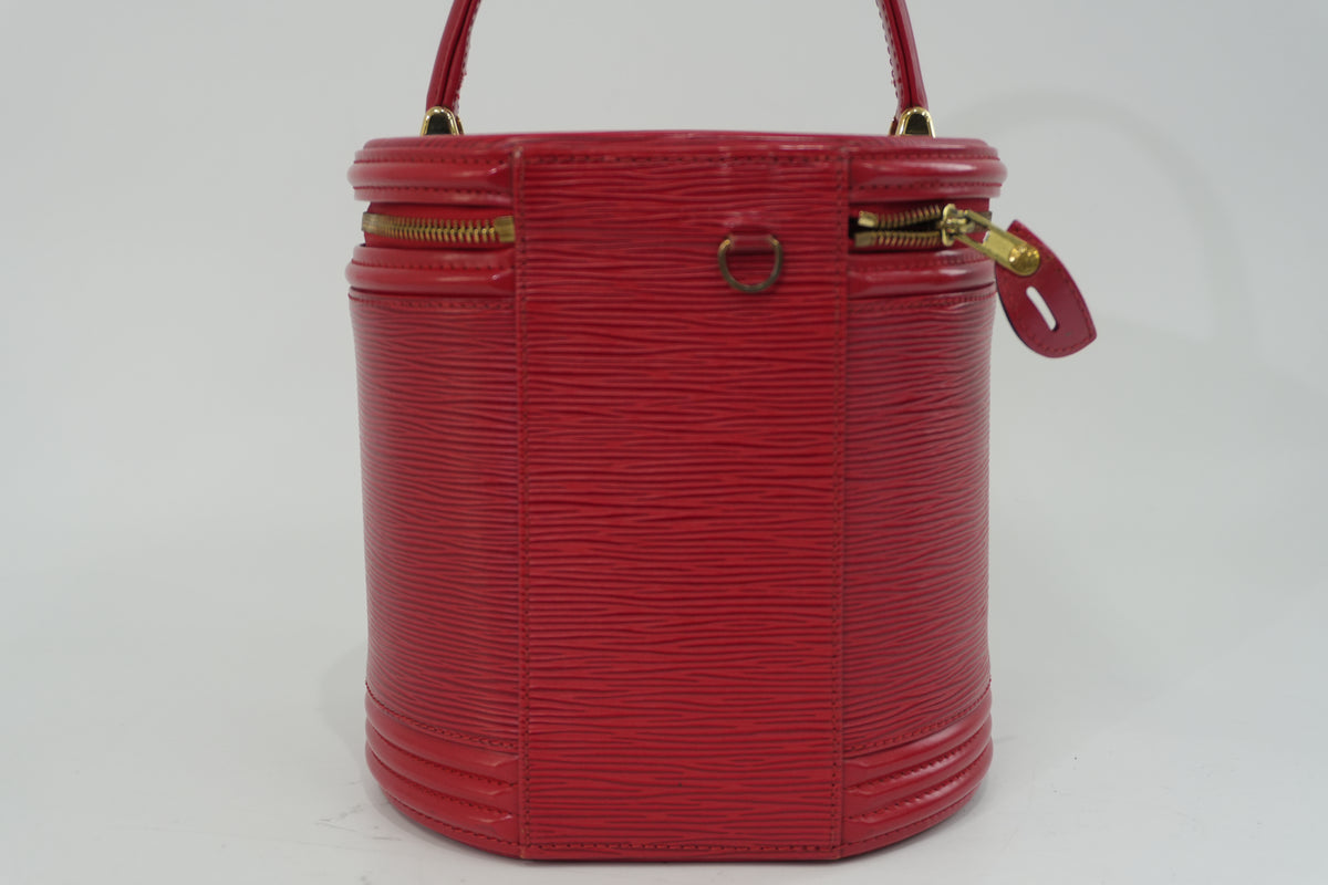 Pre-Owned Louis Vuitton Epi Cannes Vanity Case Red